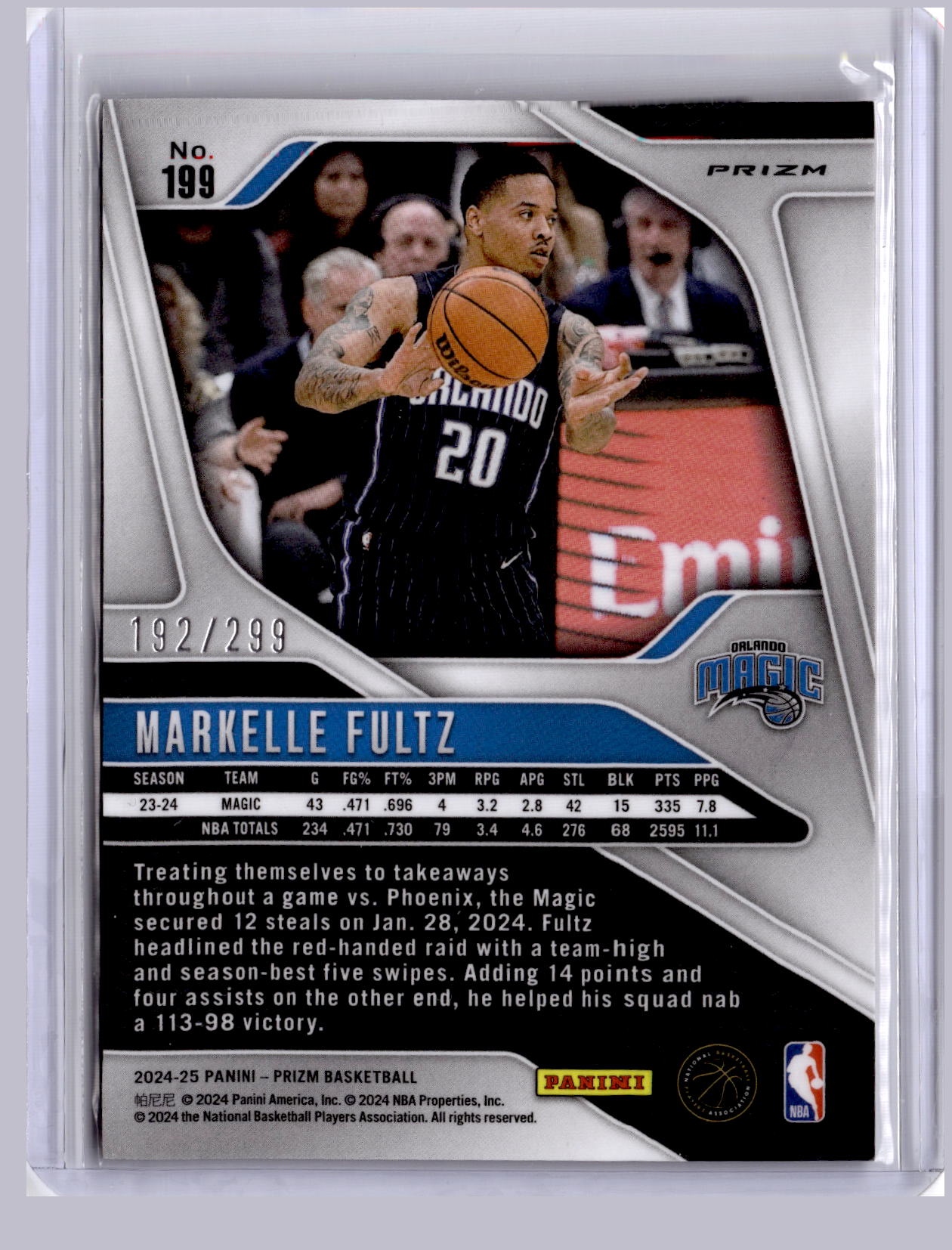 Markelle Fultz 2024 Panini Prizm Red 192/299