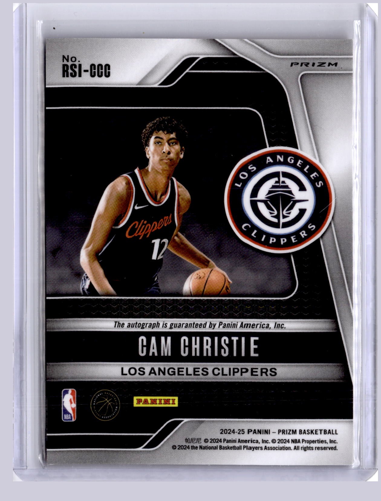 Cam Christie 2024-25 Panini Prizm Rookie Signatures Choice RC