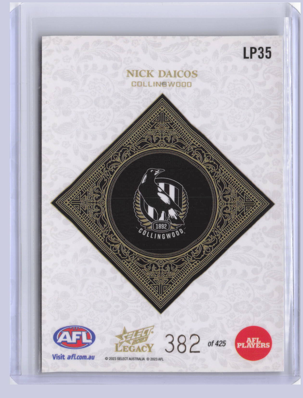 Nick Daicos 2023 Select Legacy Plus 382/425