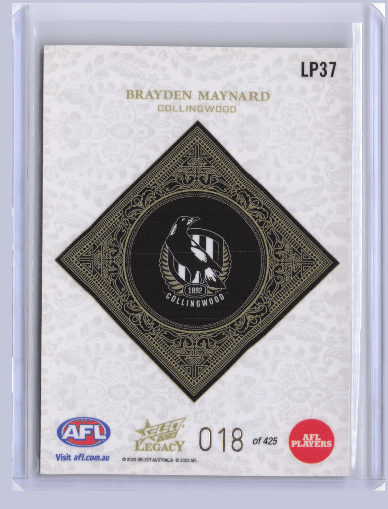 Brayden Maynard 2023 Select Legacy Plus 18/425