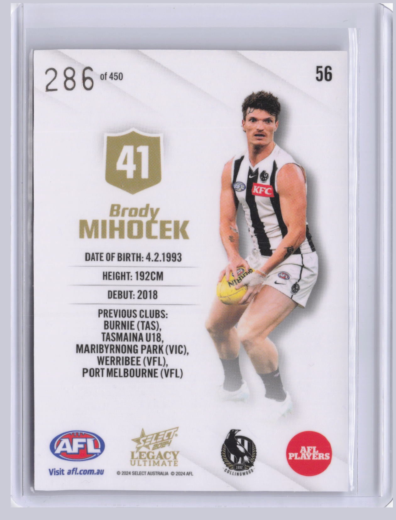 Brody Mihocek 2024 Select Legacy Ultimate 286/450