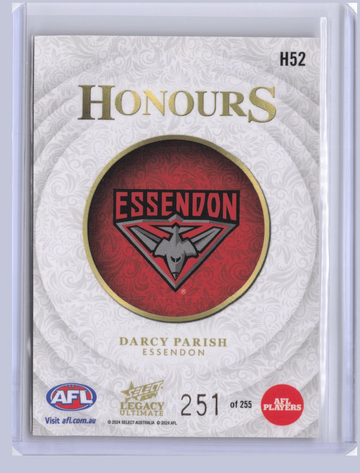 Darcy Parish 2024 Select Legacy Ultimate Honours 251/255