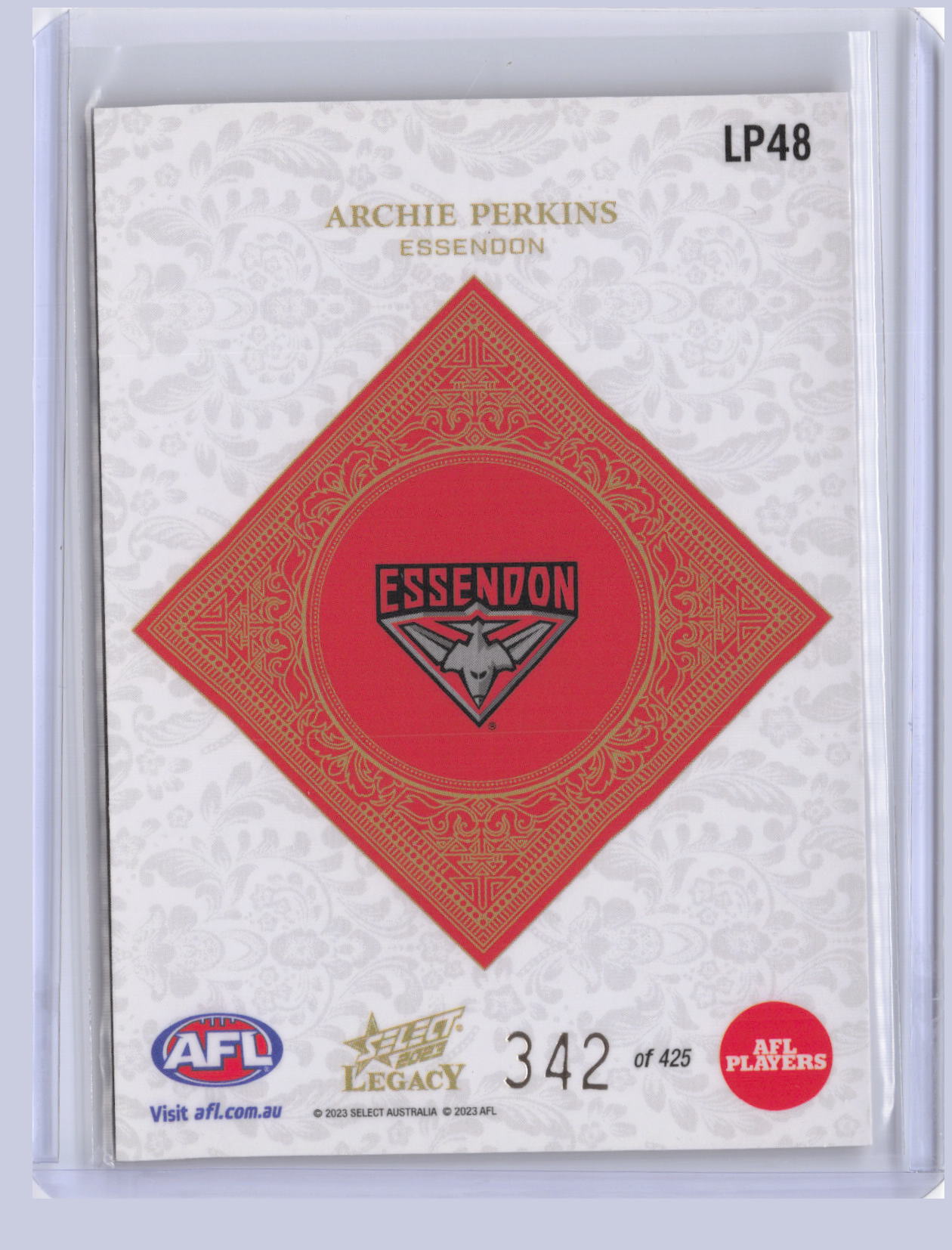 Archie Perkins 2023 Select Legacy Plus 342/425