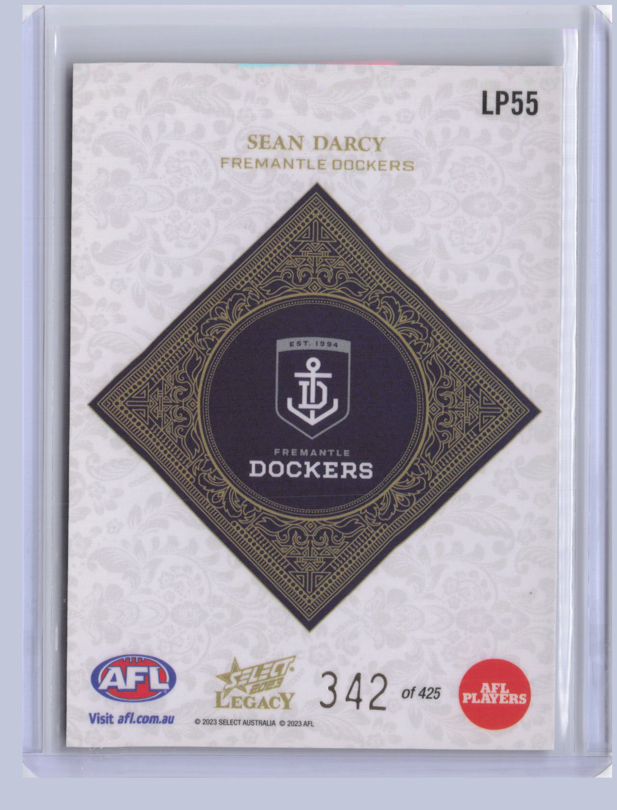 Sean Darcy 2023 Select Legacy Plus 342/425