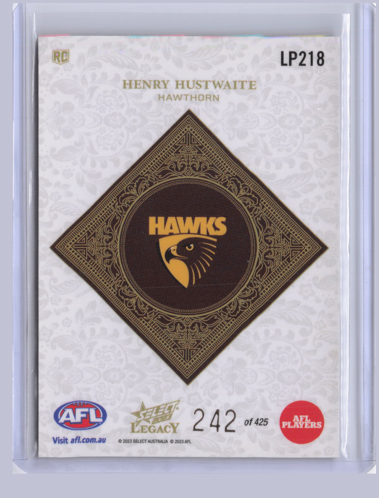 Henry Hustwaite 2023 Select Legacy Plus RC 242/425