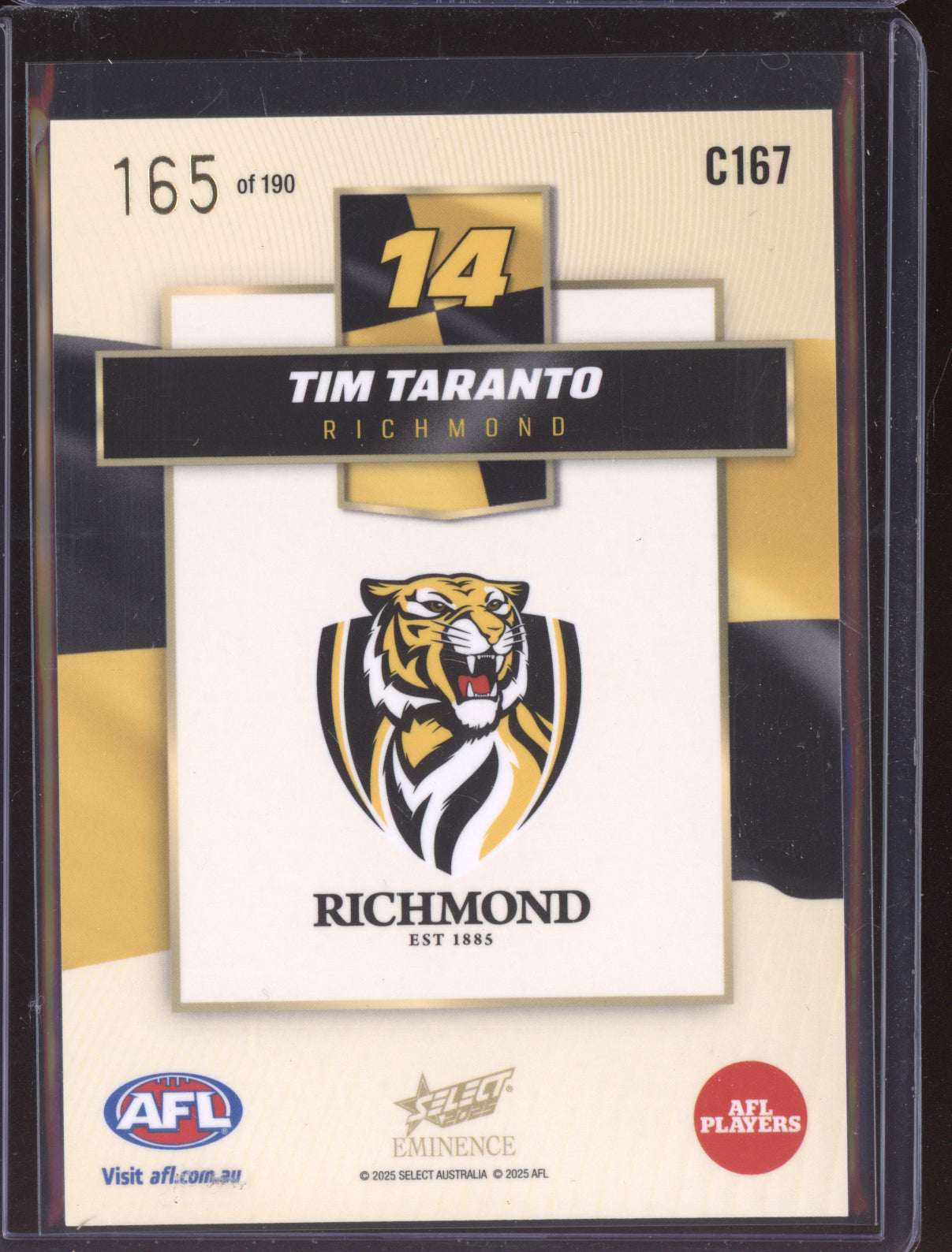Tim Taranto 2025 Select Eminence Colours 165/190