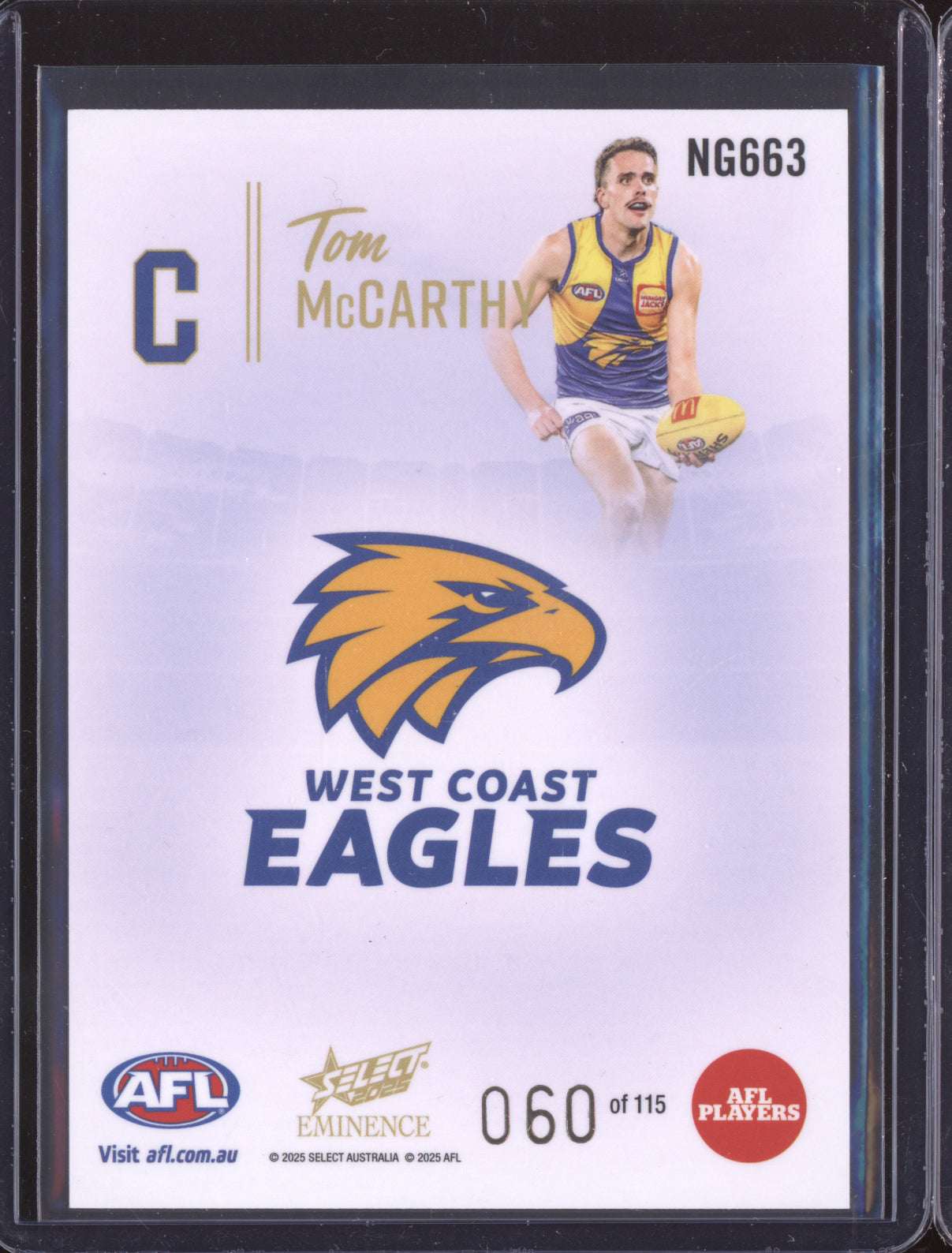 Tom McCarthy 2025 Select Eminence Nameplate Gold 60/115