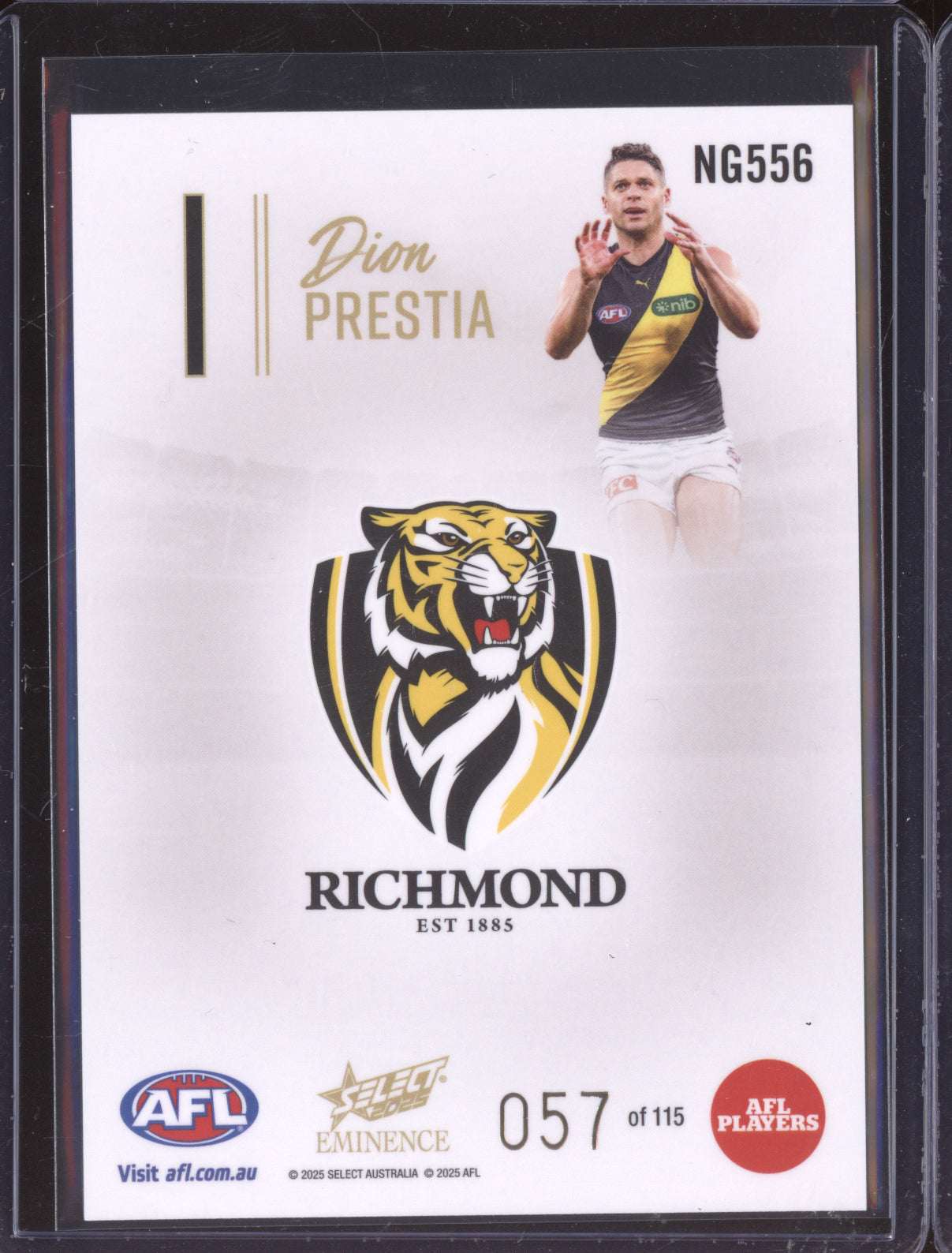Dion Prestia 2025 Select Eminence Nameplate Gold 57/115
