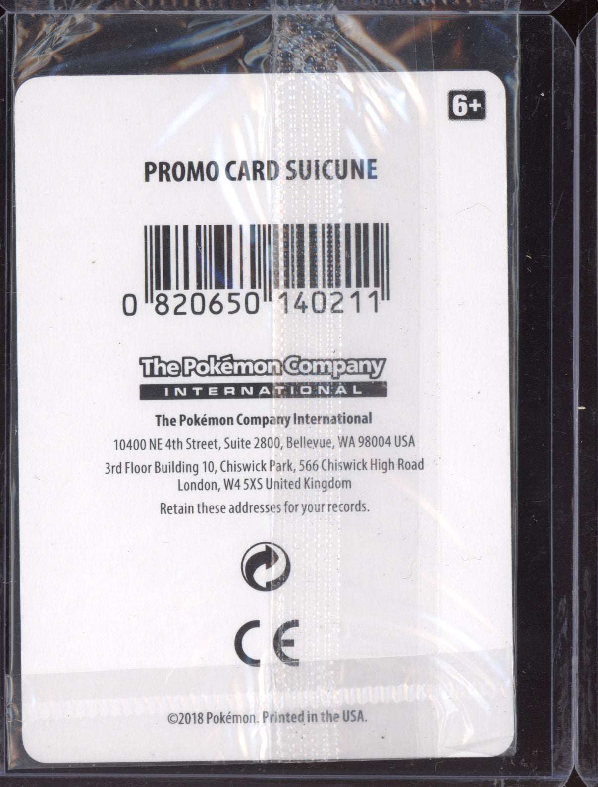 Suicune 2018 Pokemon Lost Thunder Cosmos Sealed 059