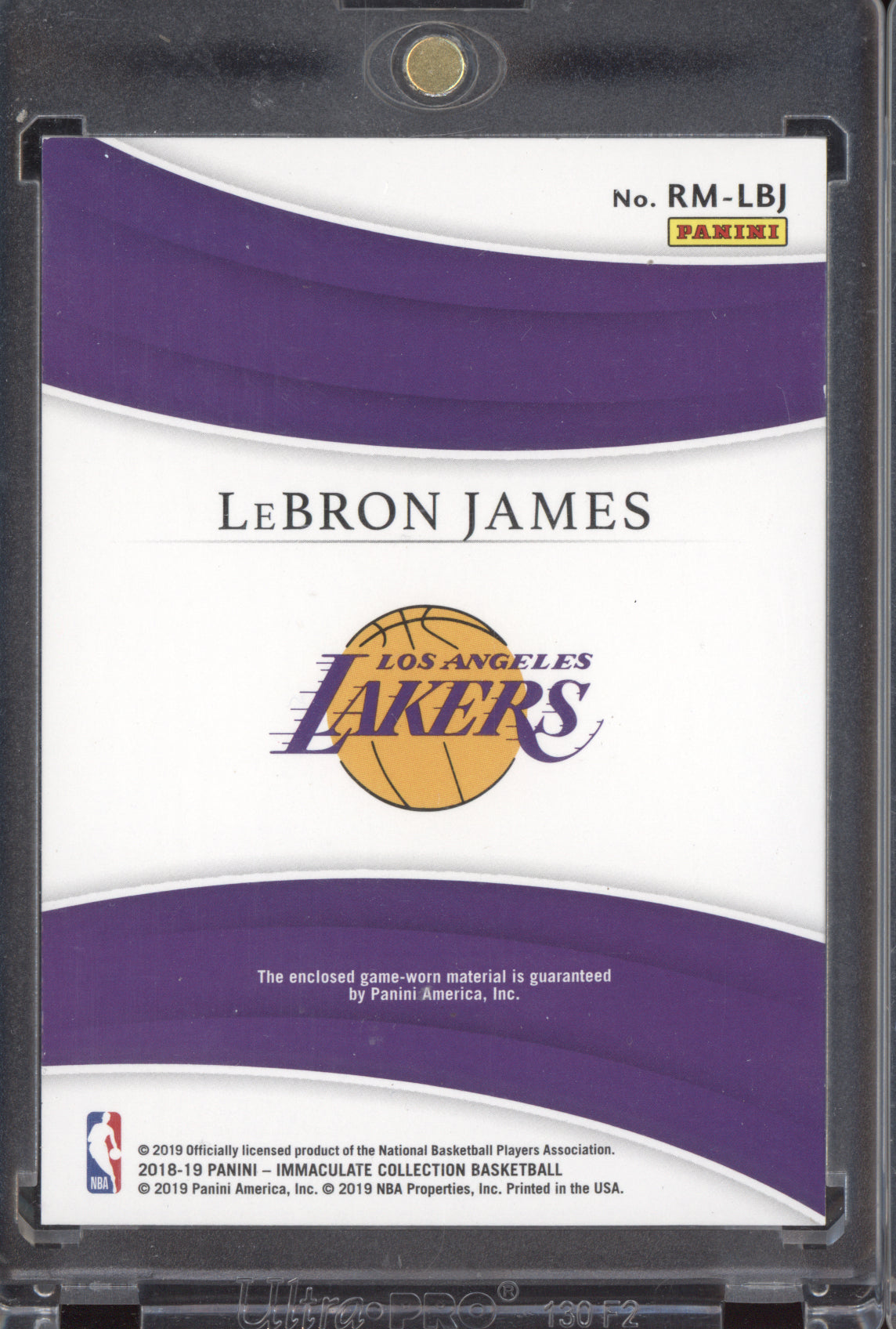 Lebron James 2018-19 Panini Immaculate Remarkable Jersey Red 20/25