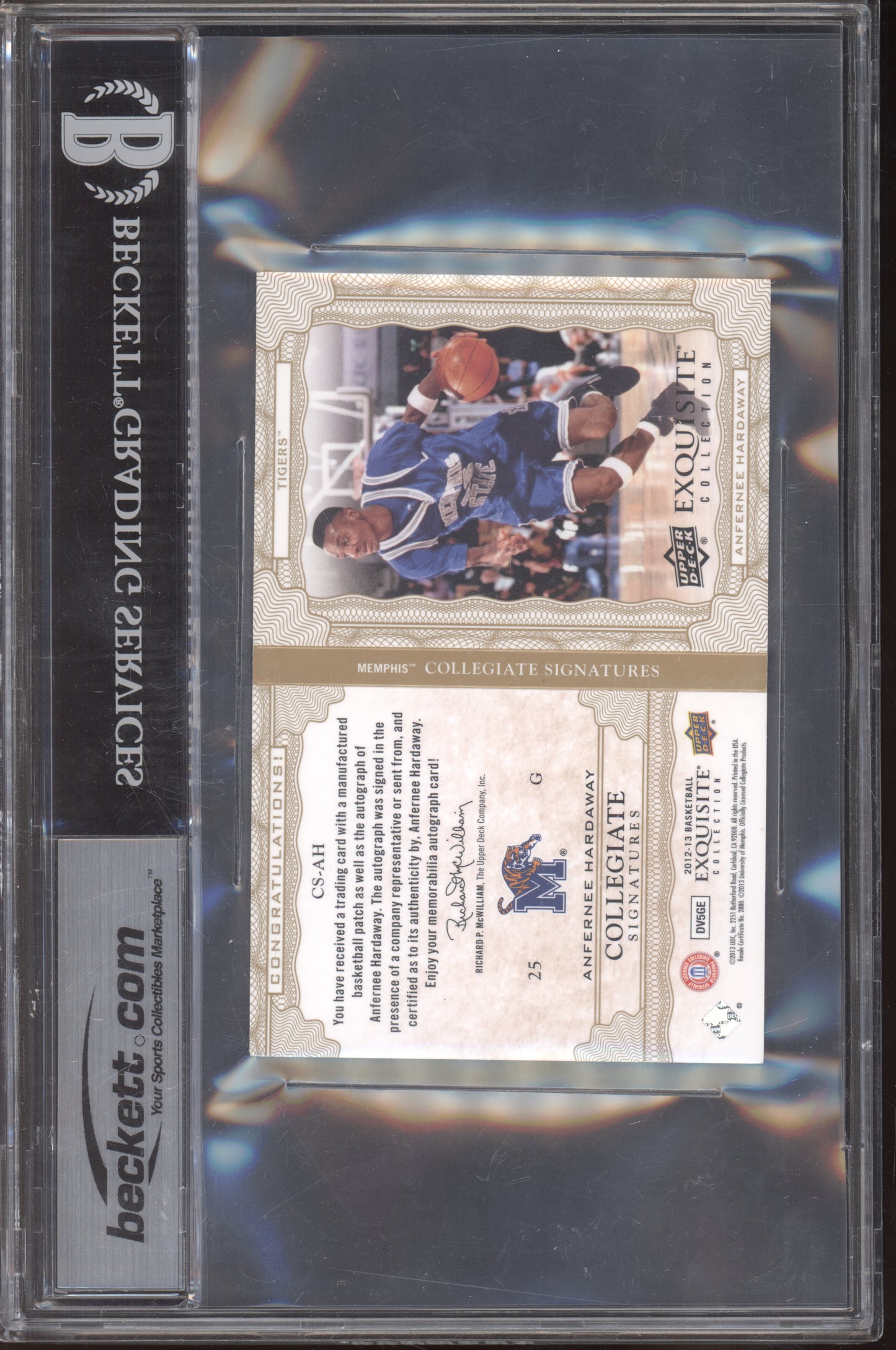 Anfernee Hardaway 2012-13 Upper Deck Exquisite Collection Seal Auto /99 BGS 7.5