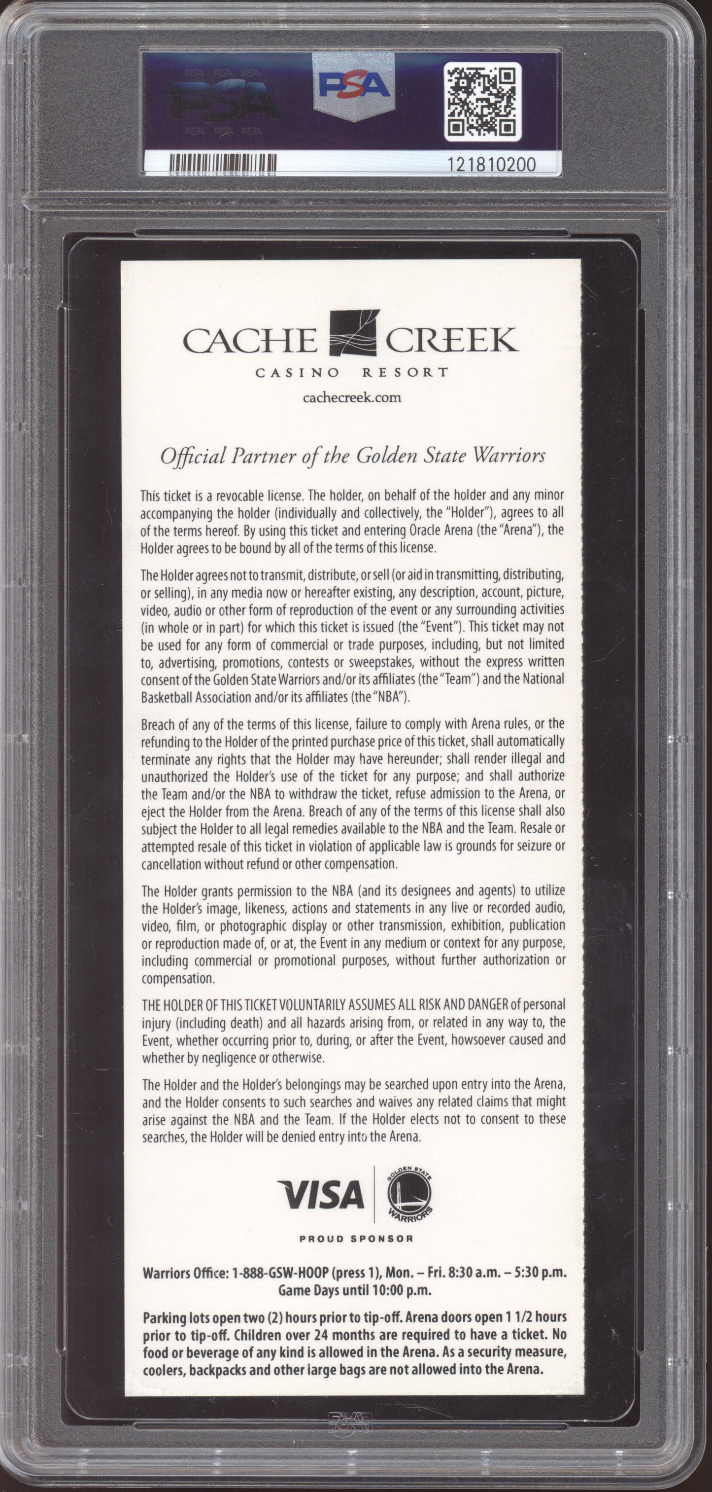 Stephen Curry Warriors Denver 2013 Ticket 1st Lookway 3-Pointer Pop 2 PSA 10