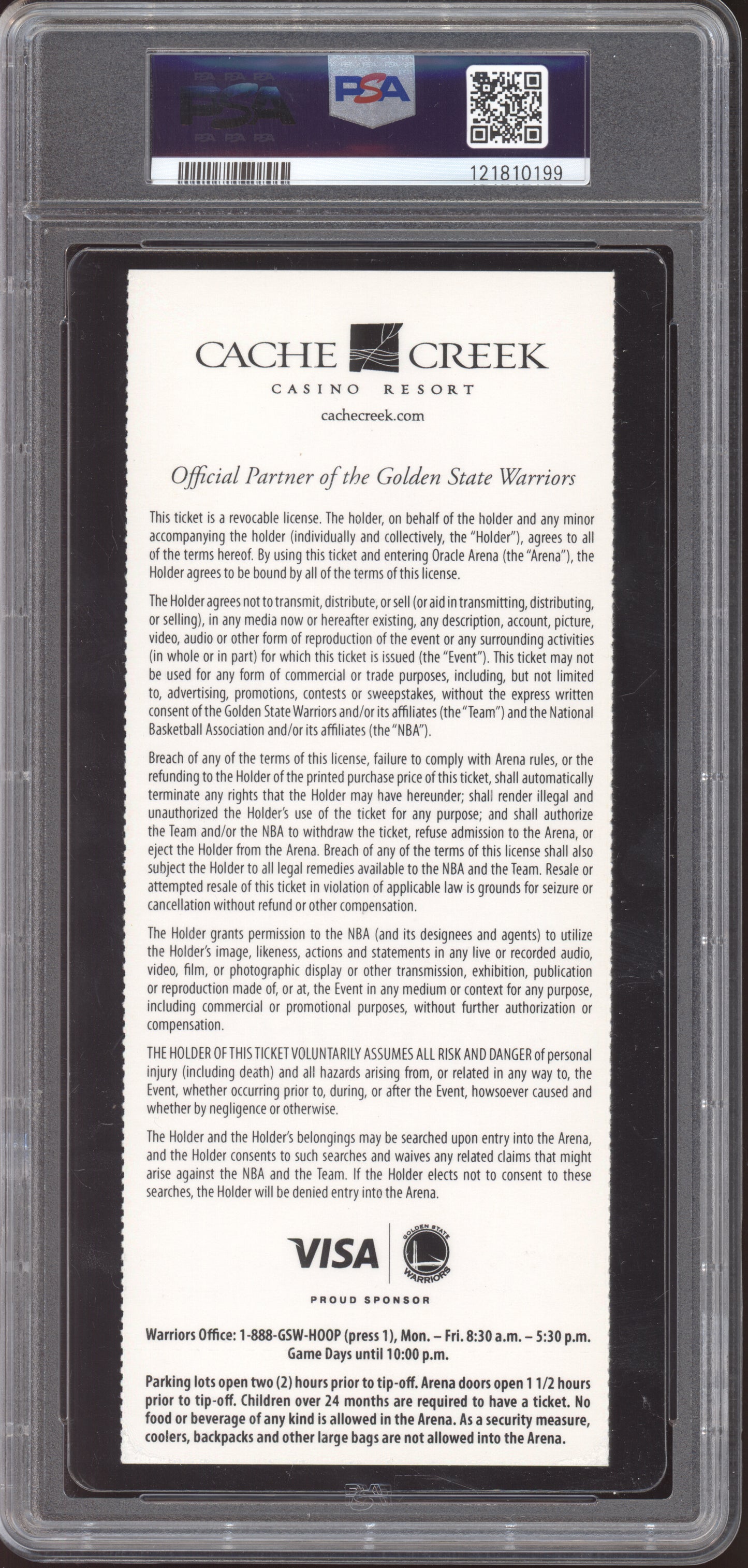 Stephen Curry Warriors Denver 2013 Ticket 1st Lookway 3-Pointer Pop 2 PSA 10