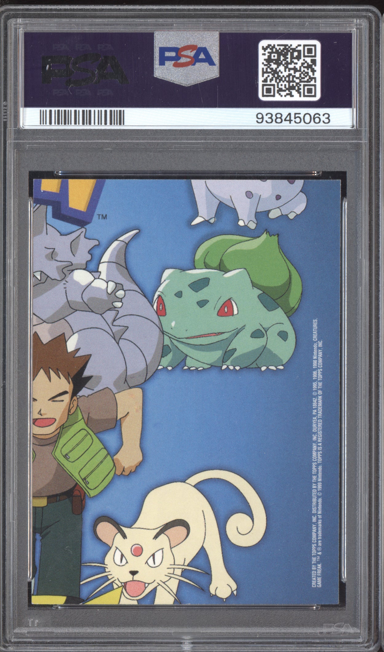 James 1999 Pokemon Topps Series 1 Character Cards TV10 PSA 9