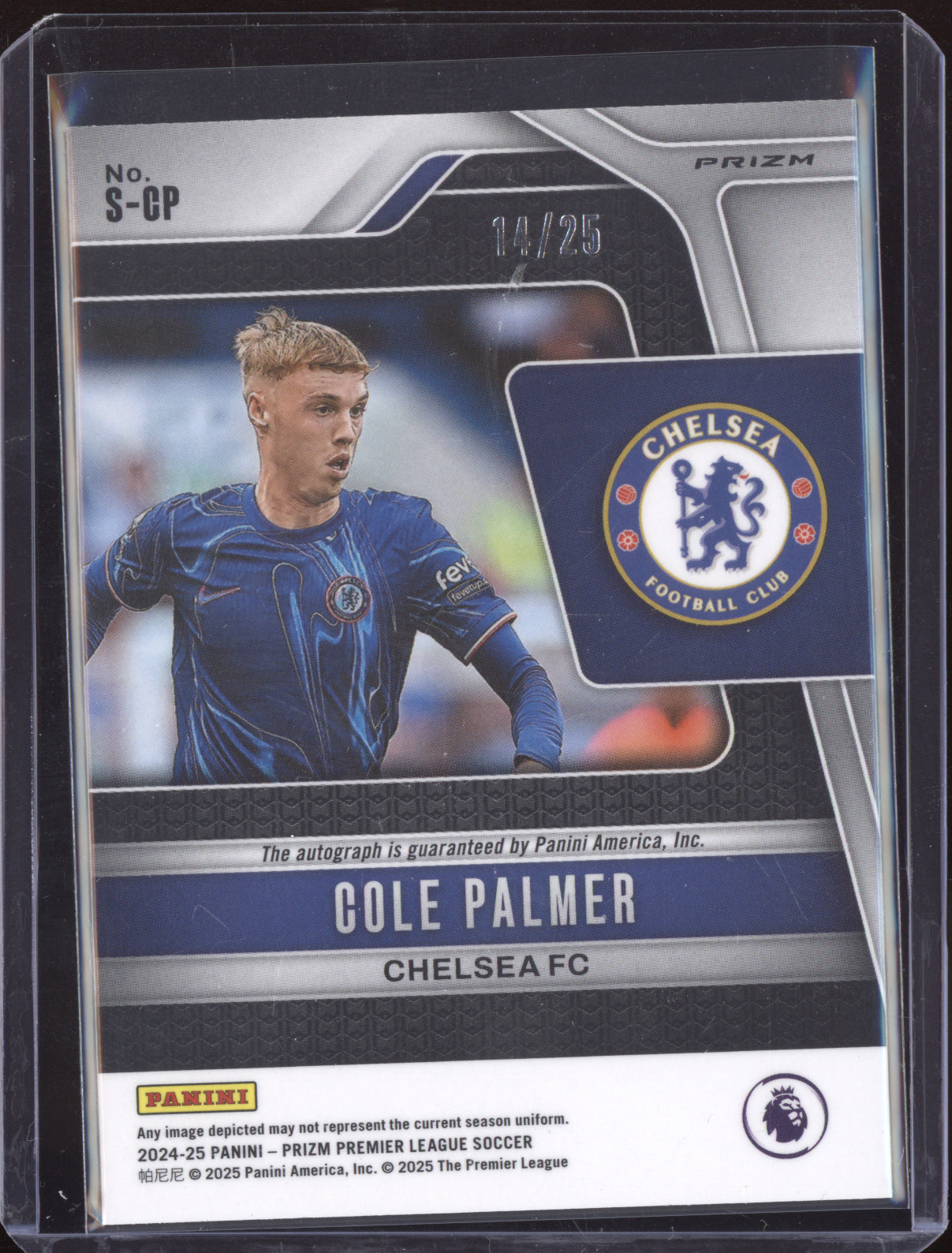 Cole Palmer 2024-25 Panini Prizm Signatures Purple 14/25