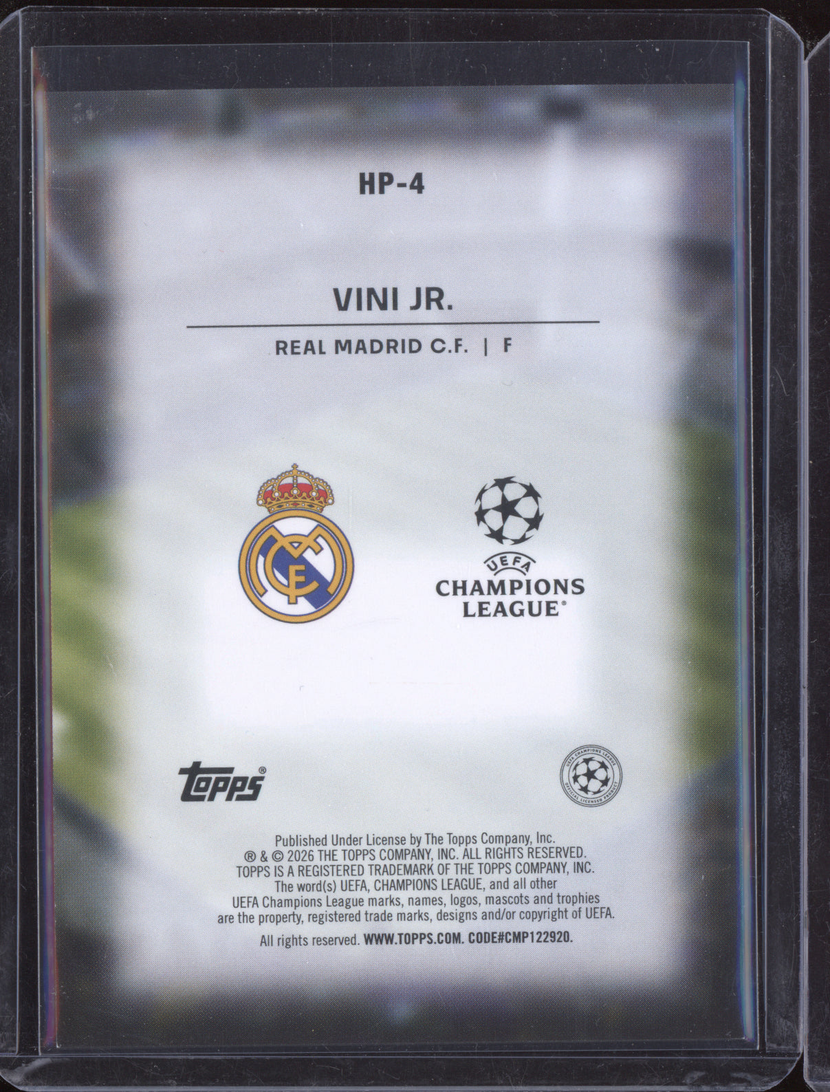 Vini Jr 2025-26 Topps UEFA Club Competitions Home Advantage