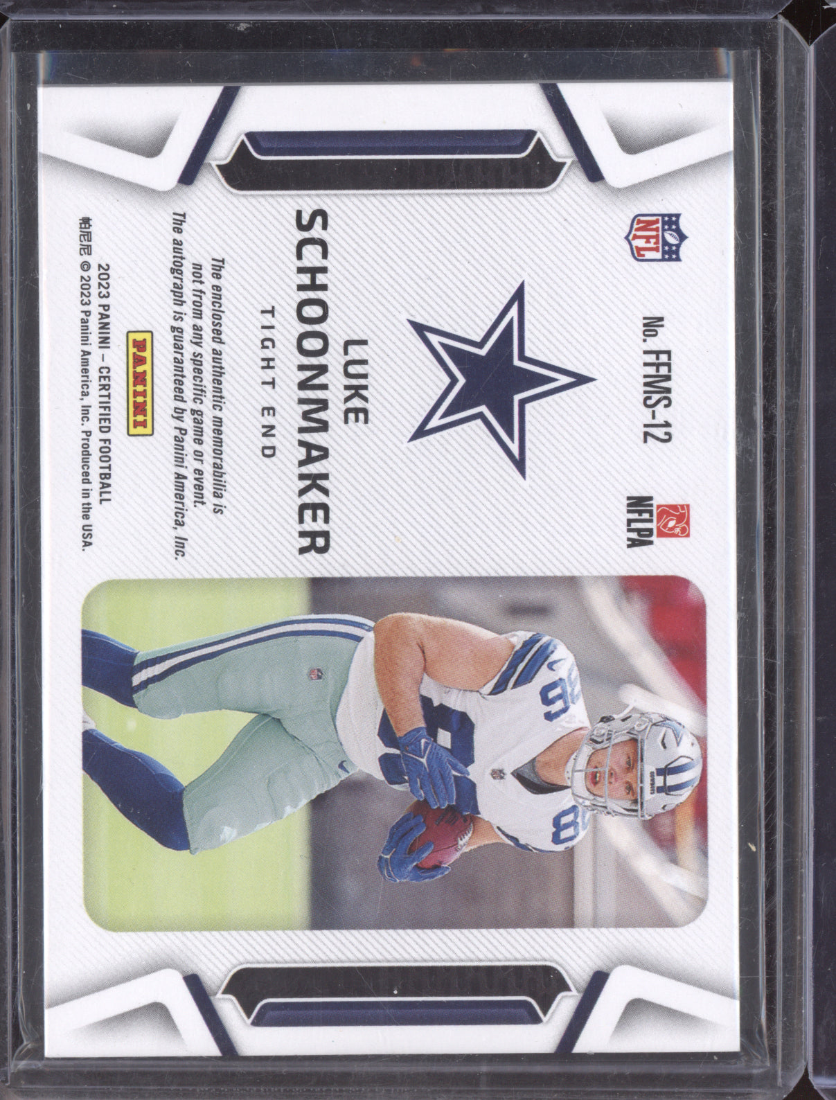 Luke Schoonmaker 2023 Panini Certified Freshman Fabric Laundry Tag Auto RC 1/5