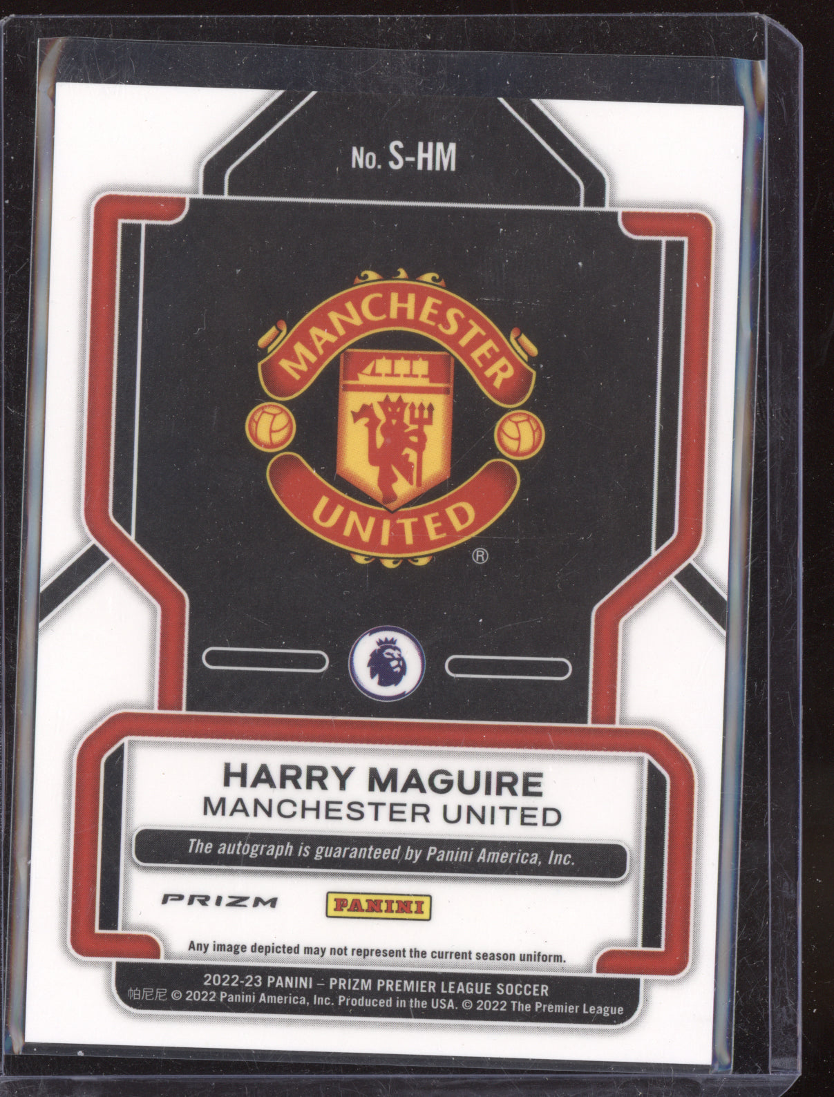 Harry Maguire 2022-23 Panini Prizm Premier League Choice Signature Auto