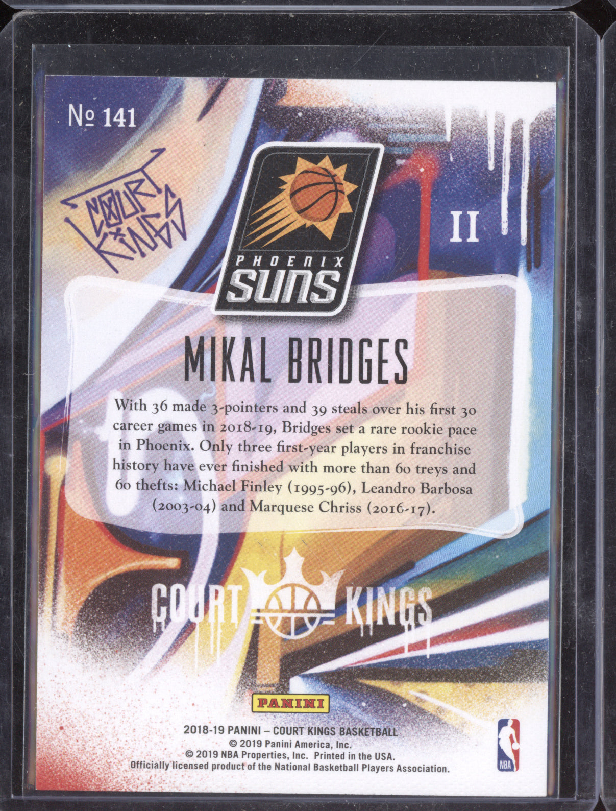 Mikal Bridges 2018 Panini Court Kings Lvl 2 RC