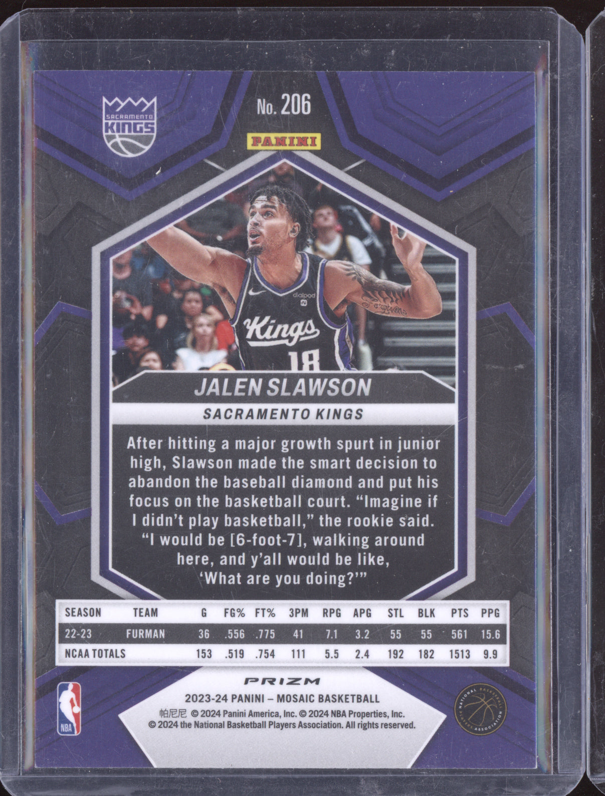 Jalen Slawson 2023 Panini Mosaic Genesis RC
