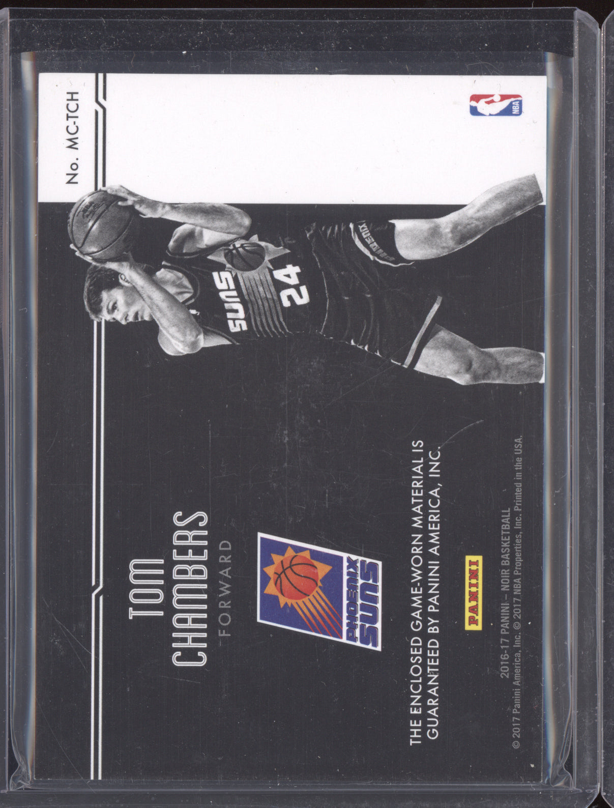 Tom Chambers 2016-17 Panini Noir Materials Gold Prime Patch 9/10