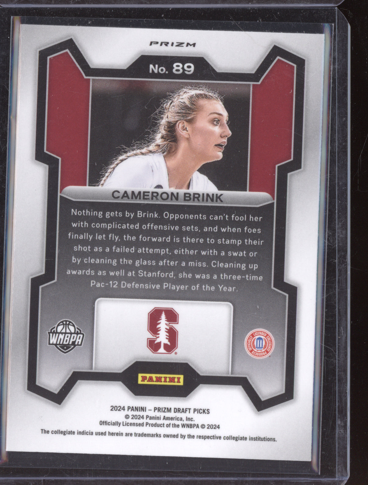 Cameron Brink 2024 Panini Prizm Draft Silver RC