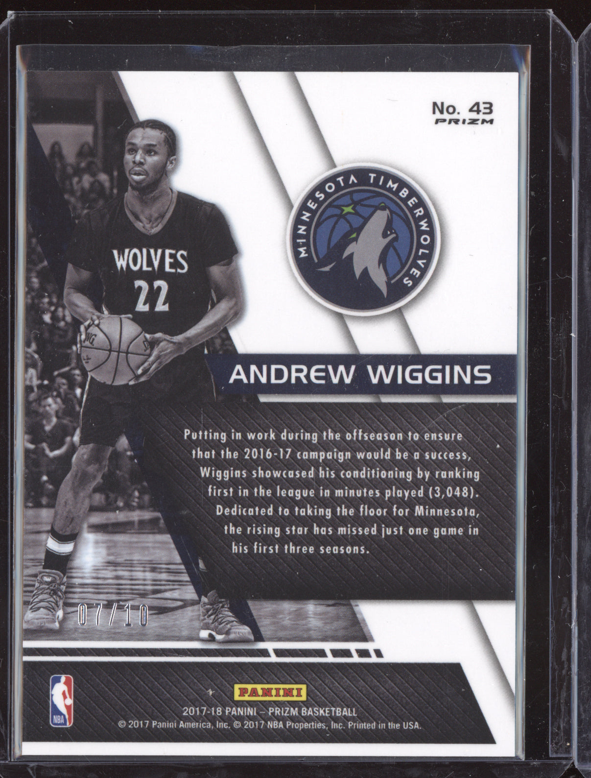 Andrew Wiggins 2017-18 Panini Prizm Fundamentals Gold 7/10