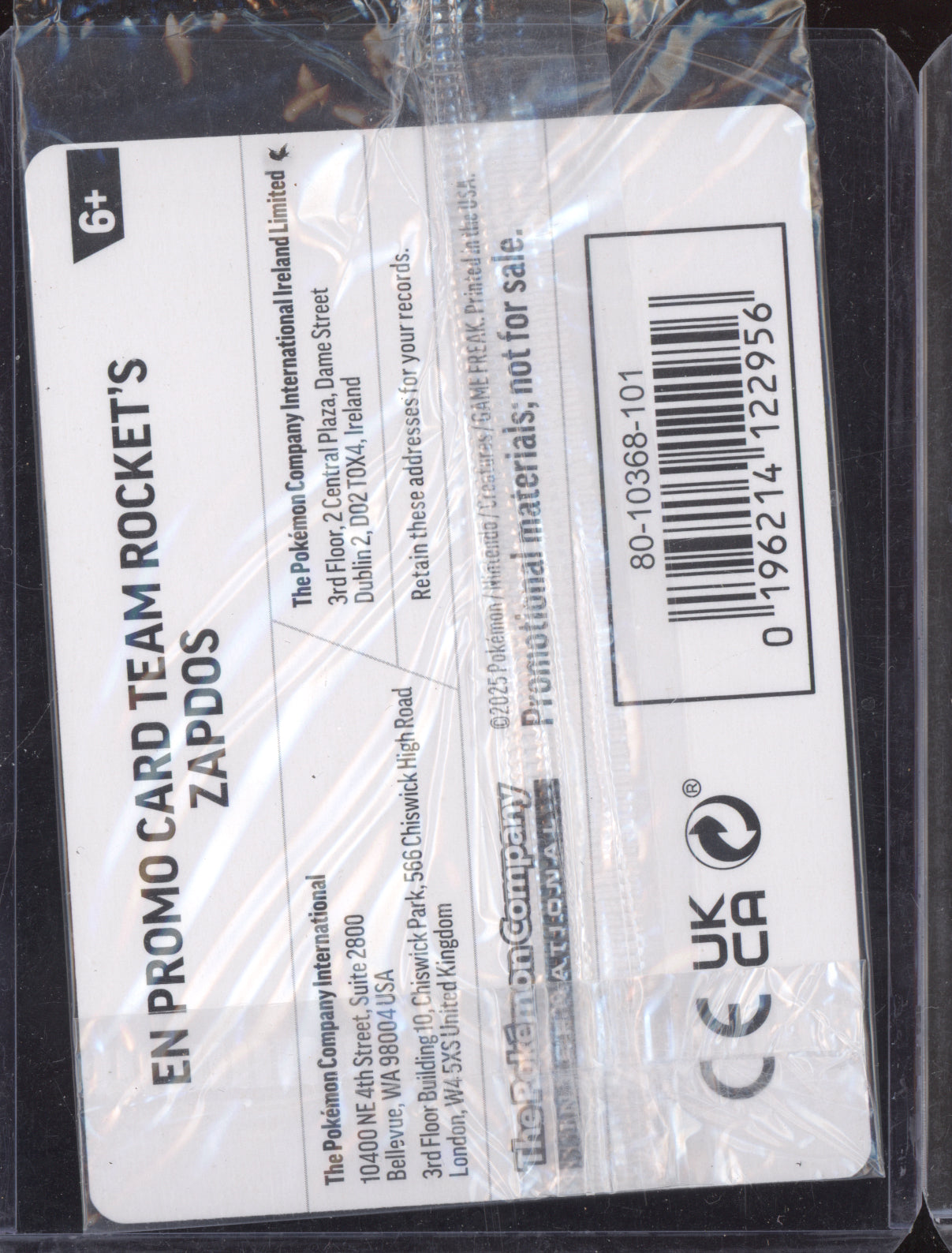 Team Rocket's Zapdos Pokemon Destined Rivals DRI 2025 EB Games 070/182
