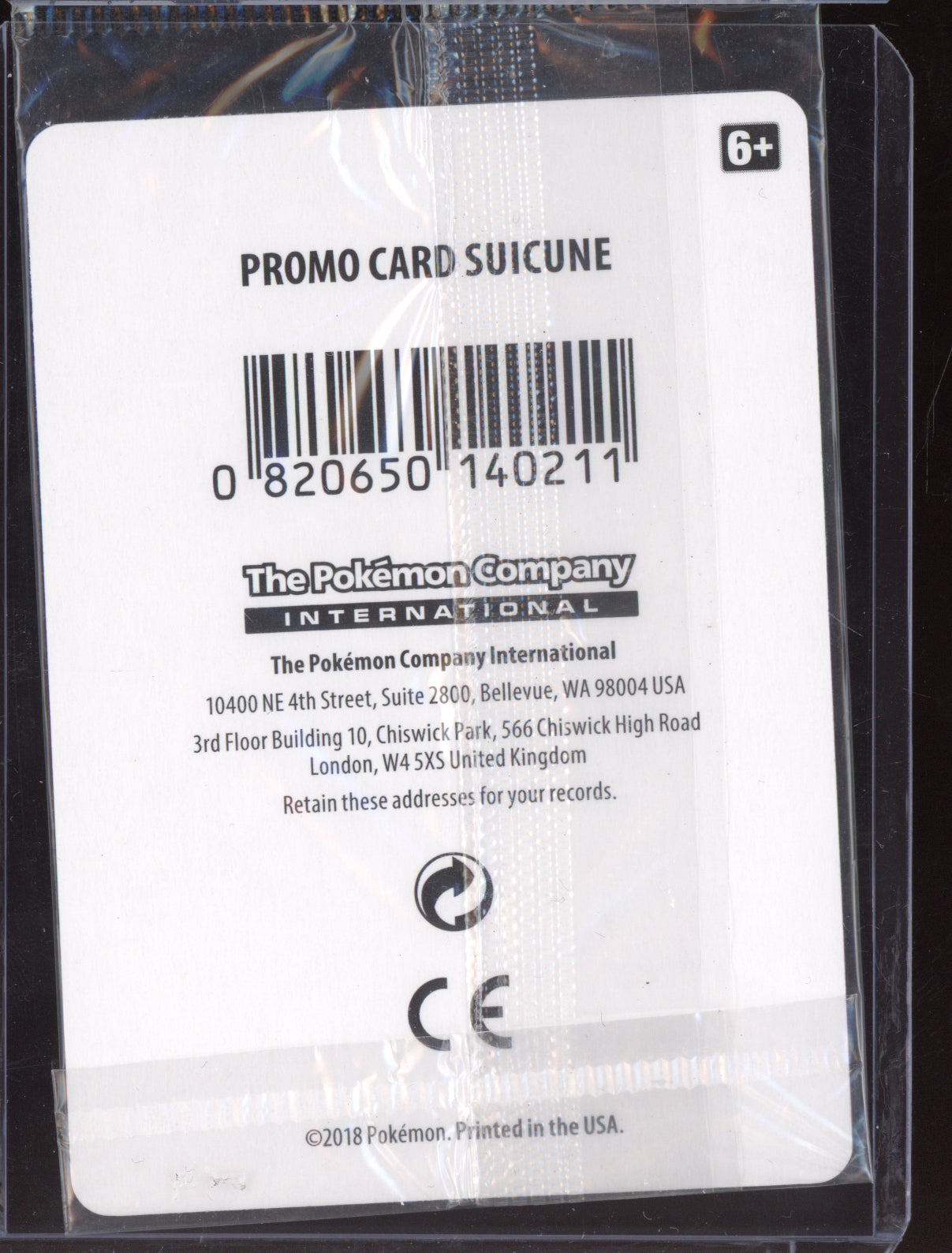 Suicune 2018 Pokemon Lost Thunder Cosmos Sealed 059