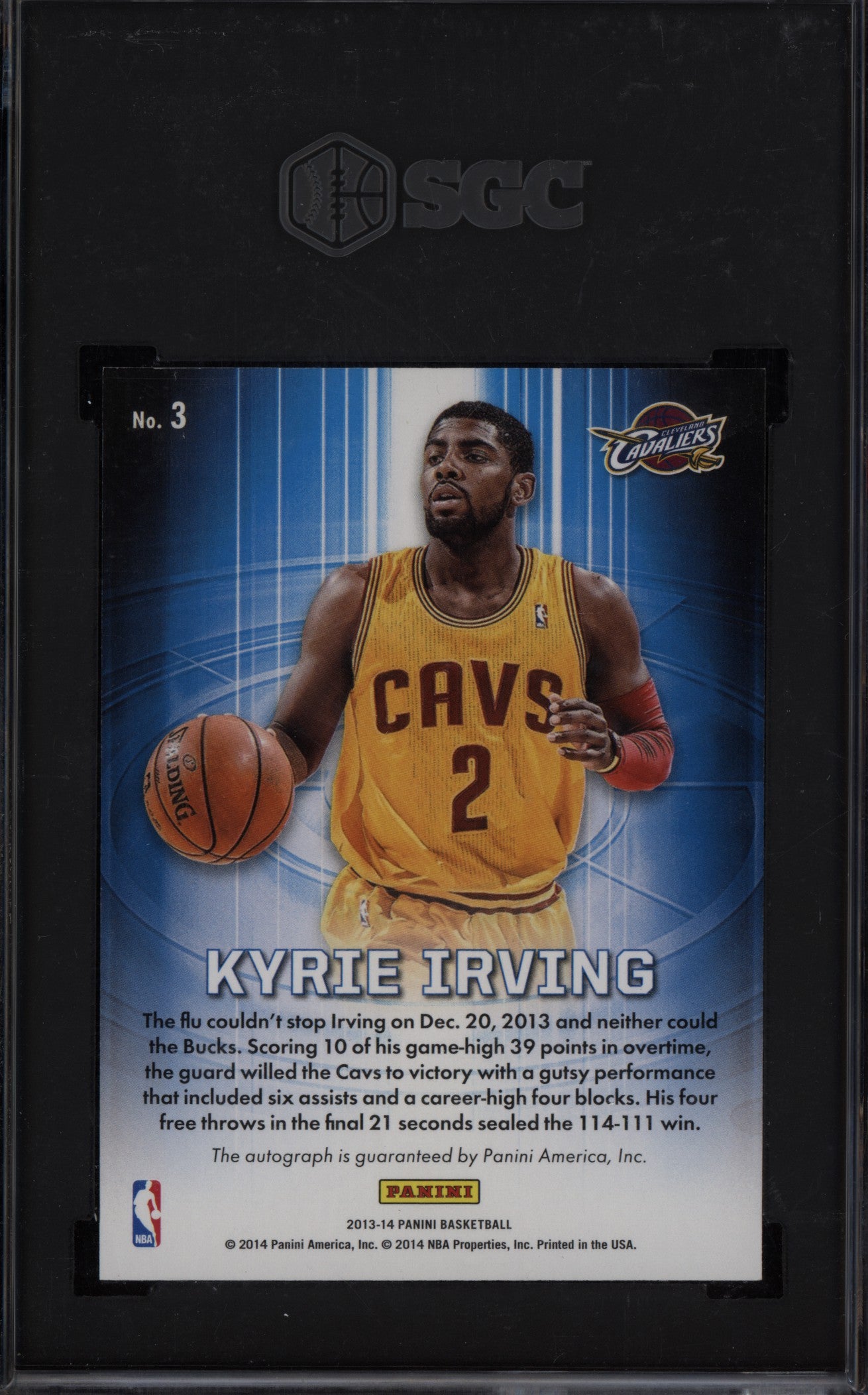 Kyrie Irving 2013-14 Panini Superstar Signatures Auto SGC 10/10