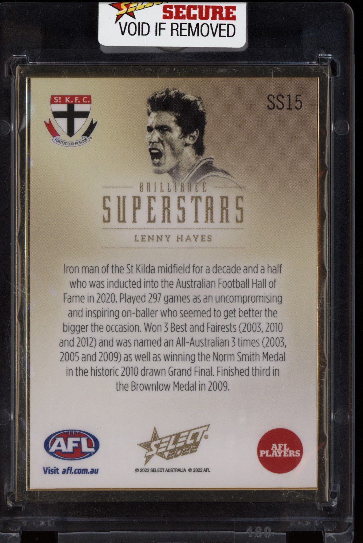 Lenny Hayes 2022 Select Brillaince Gold Superstars 34/35