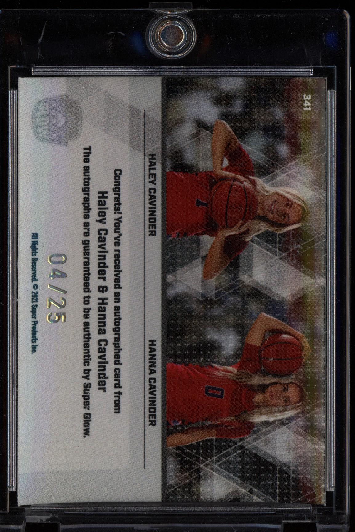 Haley Cavinder Hanna Cavinder 2021 Super Glow Dual Auto RC 4/25