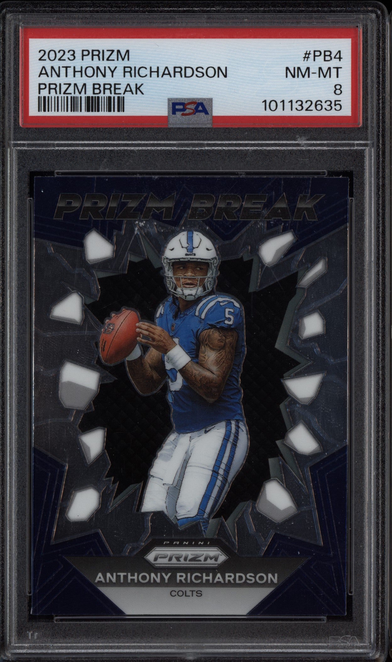 Anthony Richardson 2023 Panini Prizm Prizm Break RC PSA 8