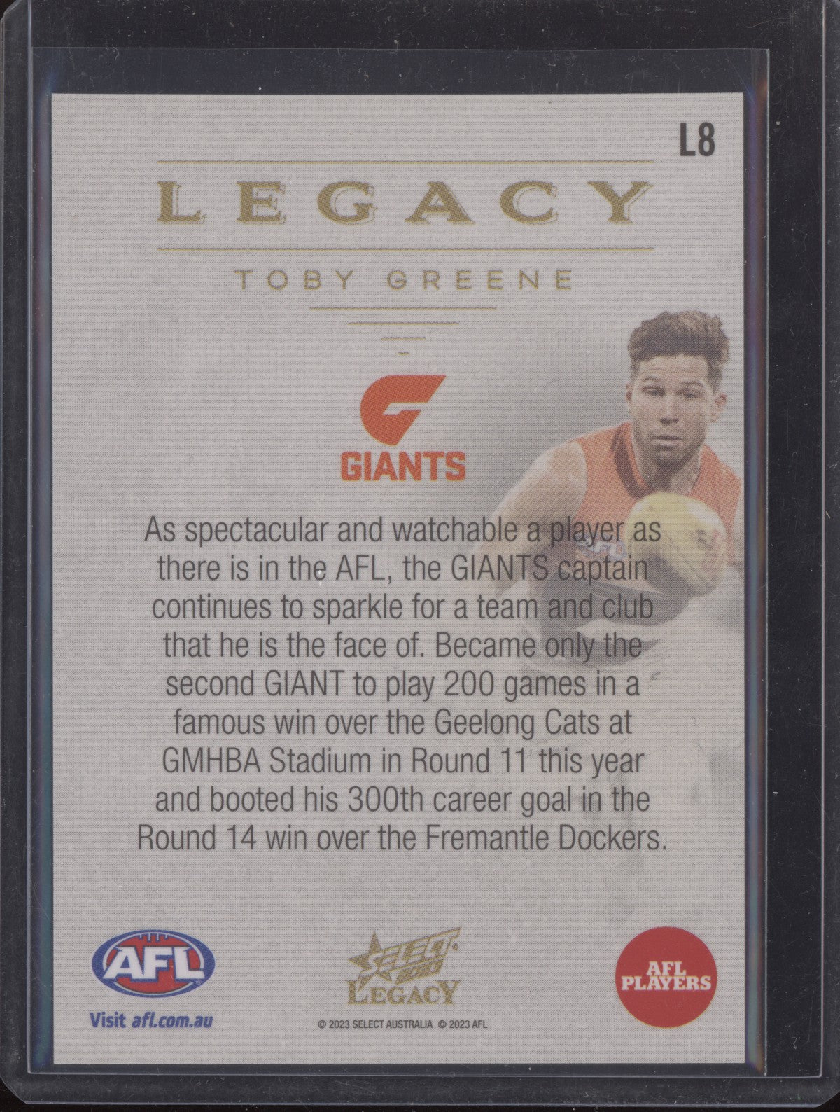 Toby Greene 2023 Select Legacy Legacy 23/35