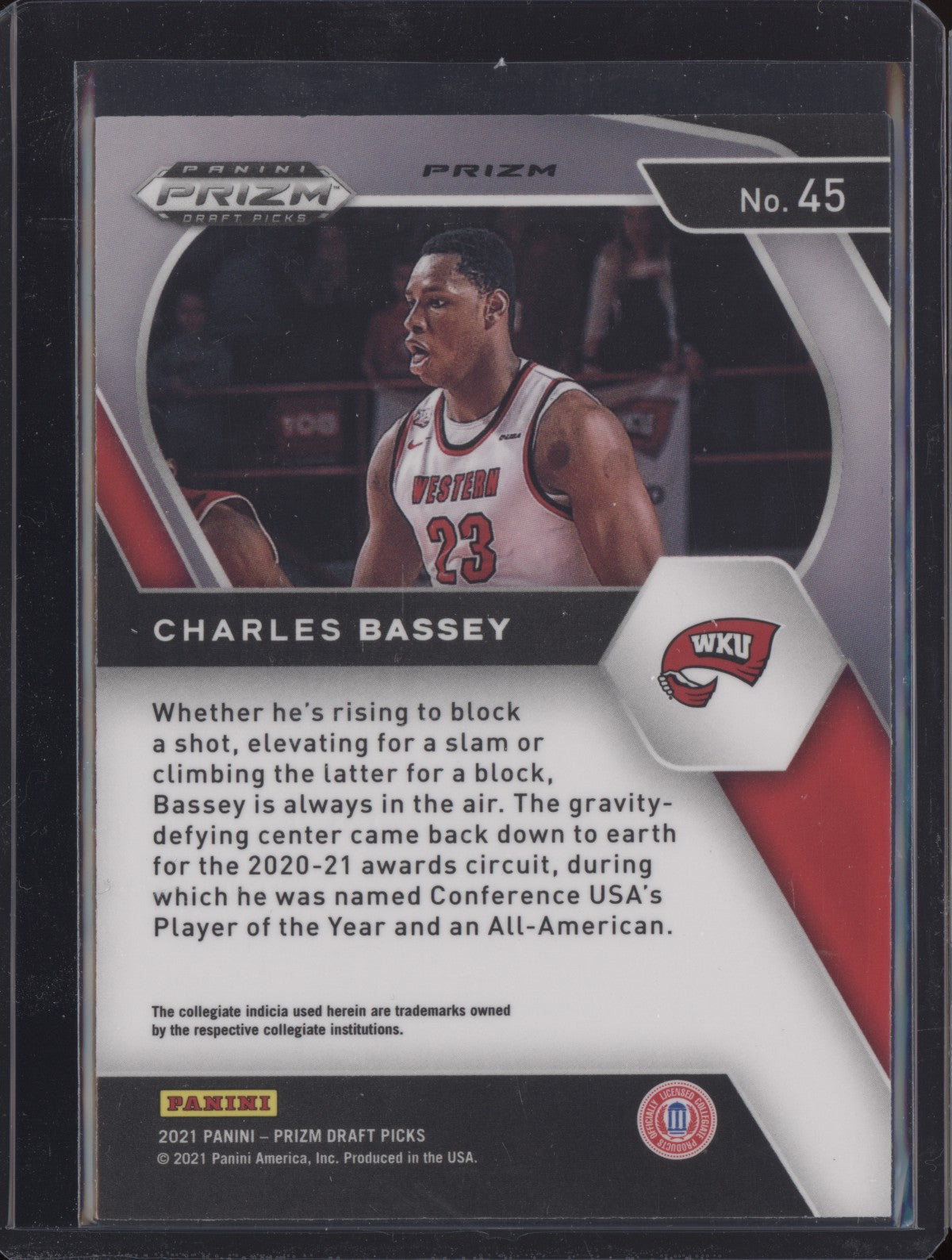 Charles Bassey 2021-22 Panini Prizm Draft Tiger RC
