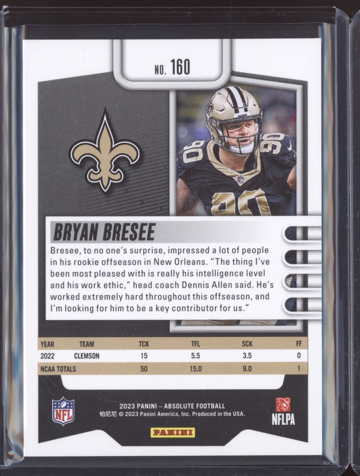 Bryan Bresee 2023 Panini Absolute Red RC 84/100