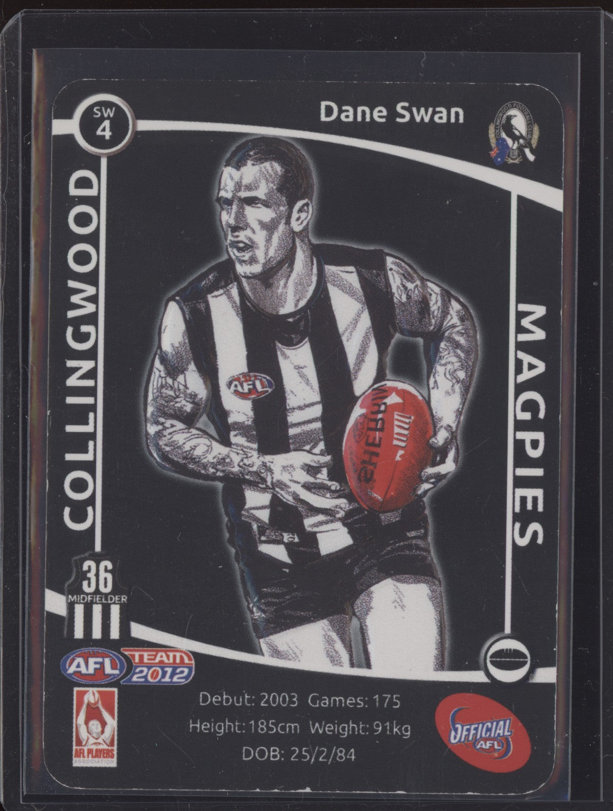 Dane Swan 2012 Teamcoach Star Wildcard Gold