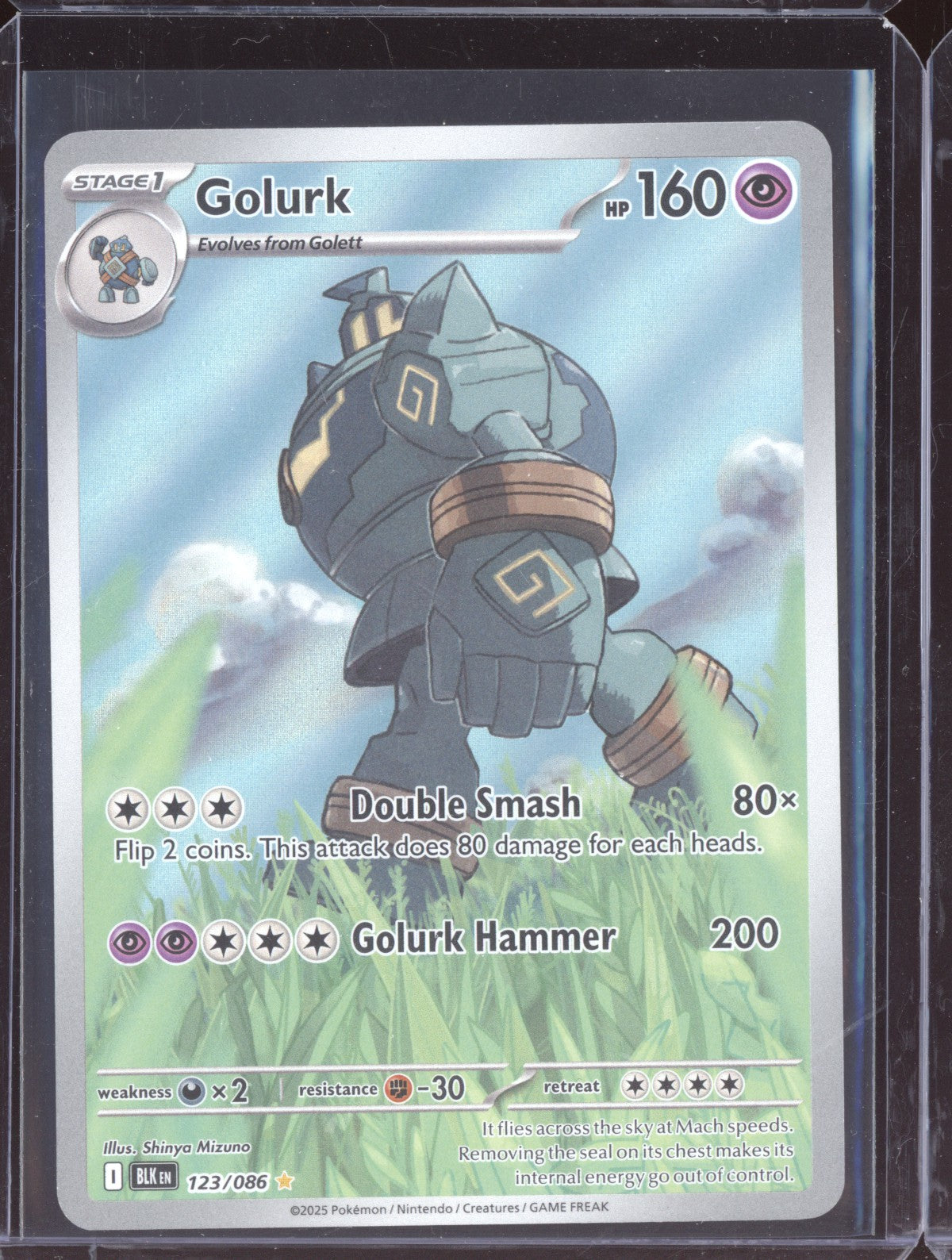 Golurk 2025 Pokemon Black Bolt Illustration Rare 123/086