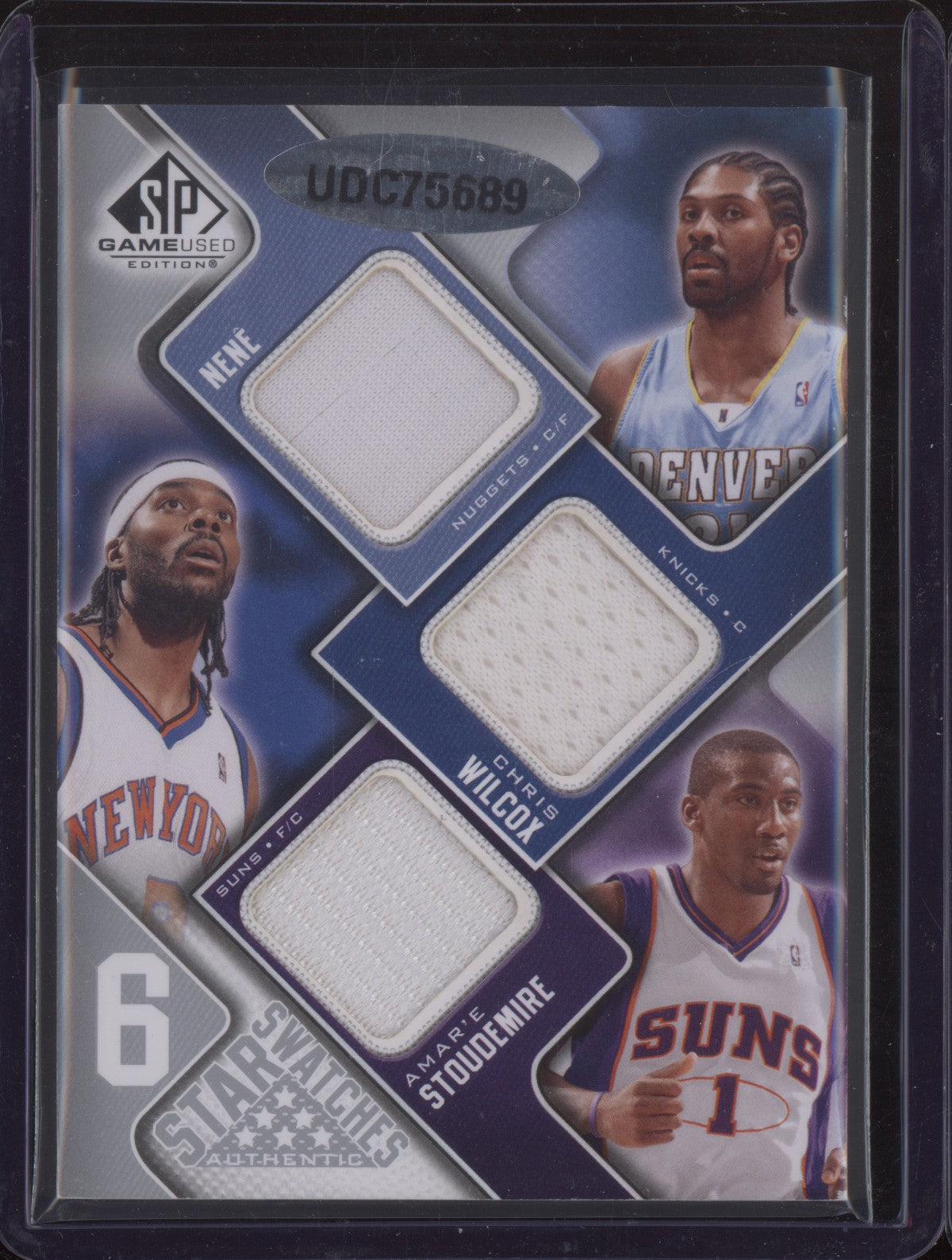 Yao Ming Stoudemire 2009-10 Upper Deck SP Game Used 6 Star Swatches Jersey 86/99