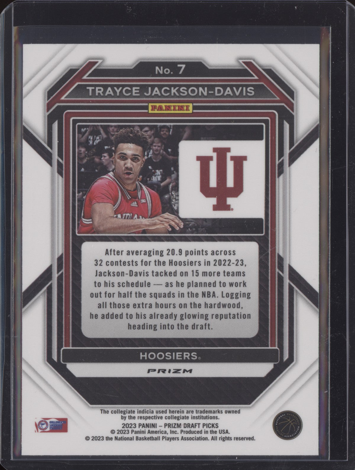 Trayce Jackson-Davis 2023-24 Panini Prizm Draft Red Ice RC