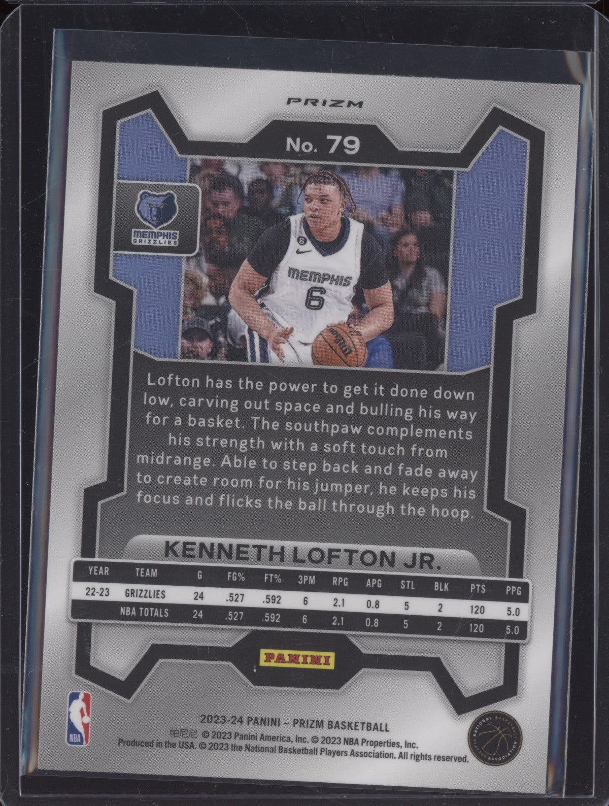 Kenneth Lofton Jr 2023-24 Panini Prizm Red Sparkle