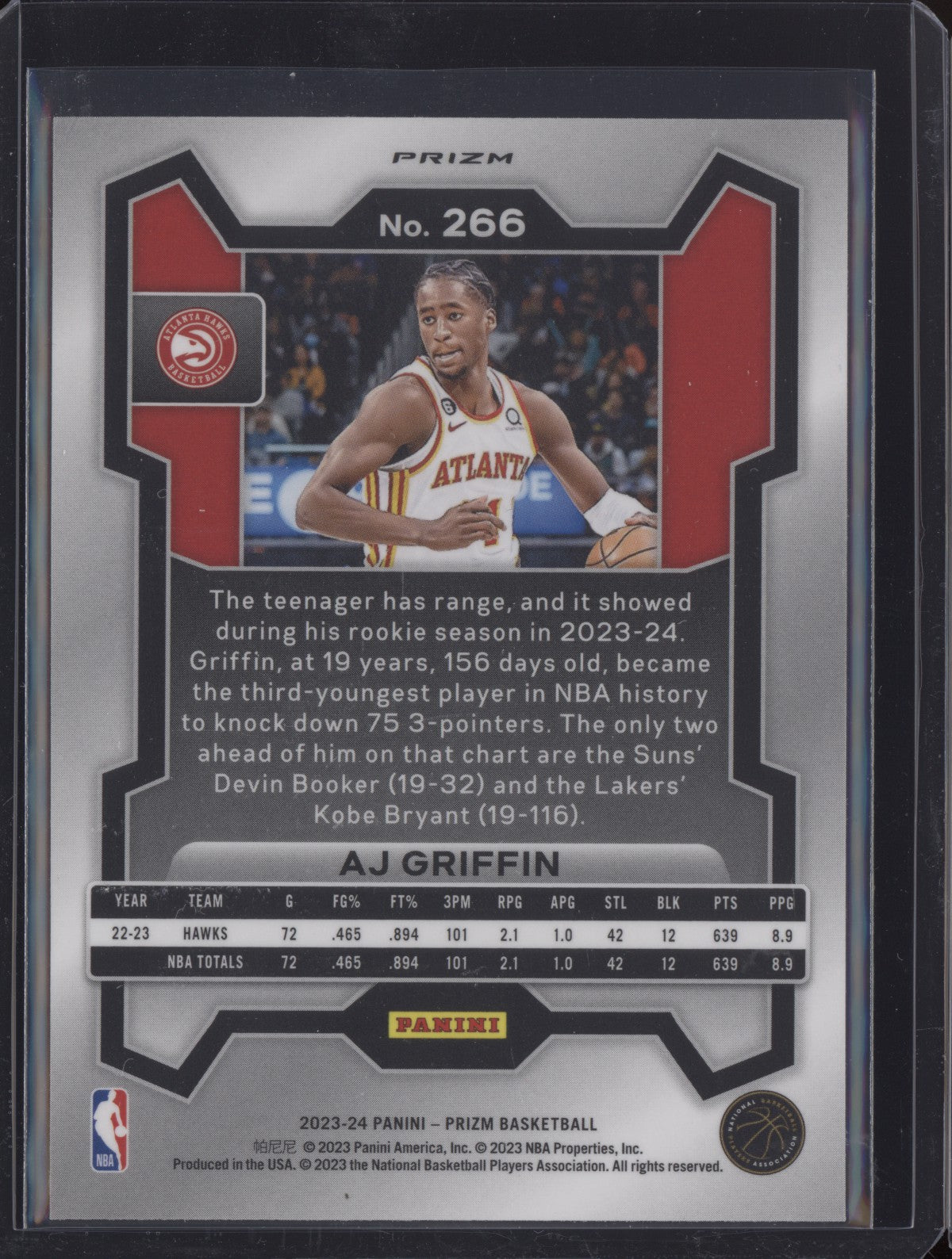 AJ Griffin 2023-24 Panini Prizm Red Sparkle
