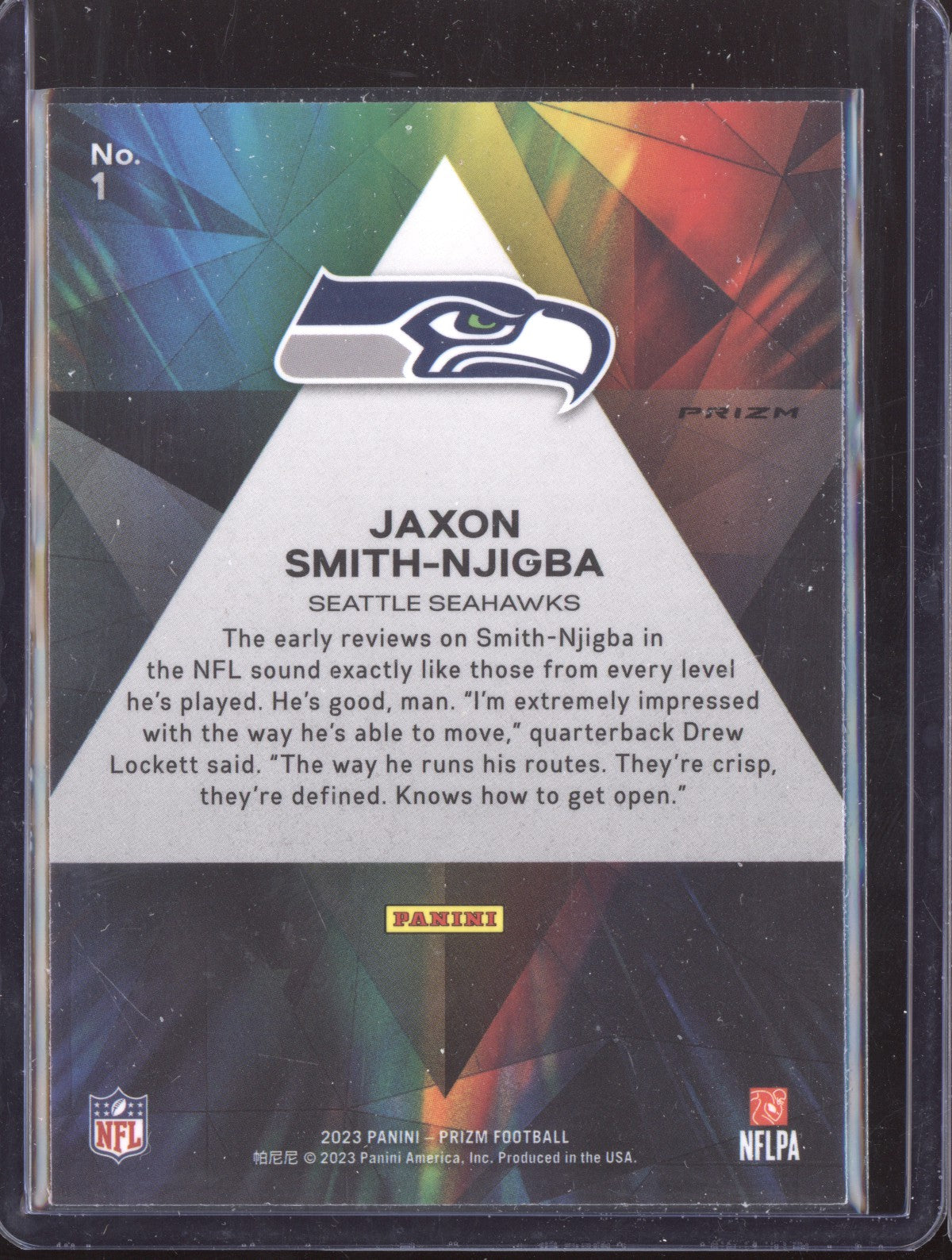 Jaxon Smith-Njigba 2023 Panini Prizm Prizmatic Silver RC