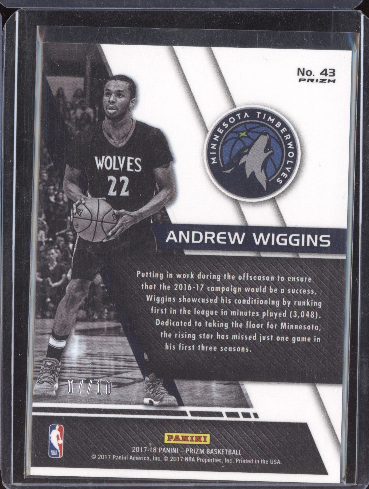 Andrew Wiggins 2017-18 Panini Prizm Fundamentals Gold 7/10