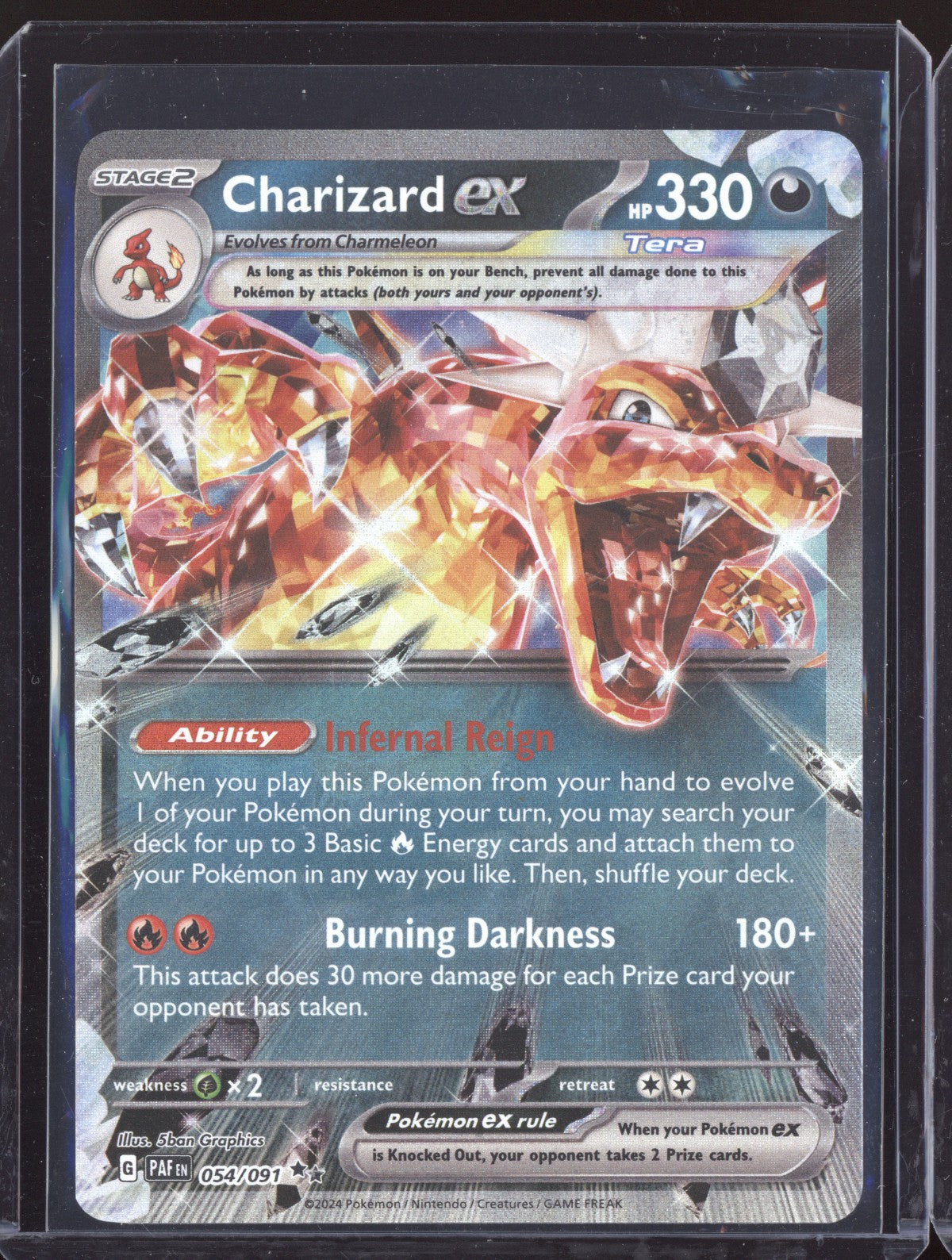 Charizard ex 2024 Pokemon Paldean Fates Double Rare 054/091