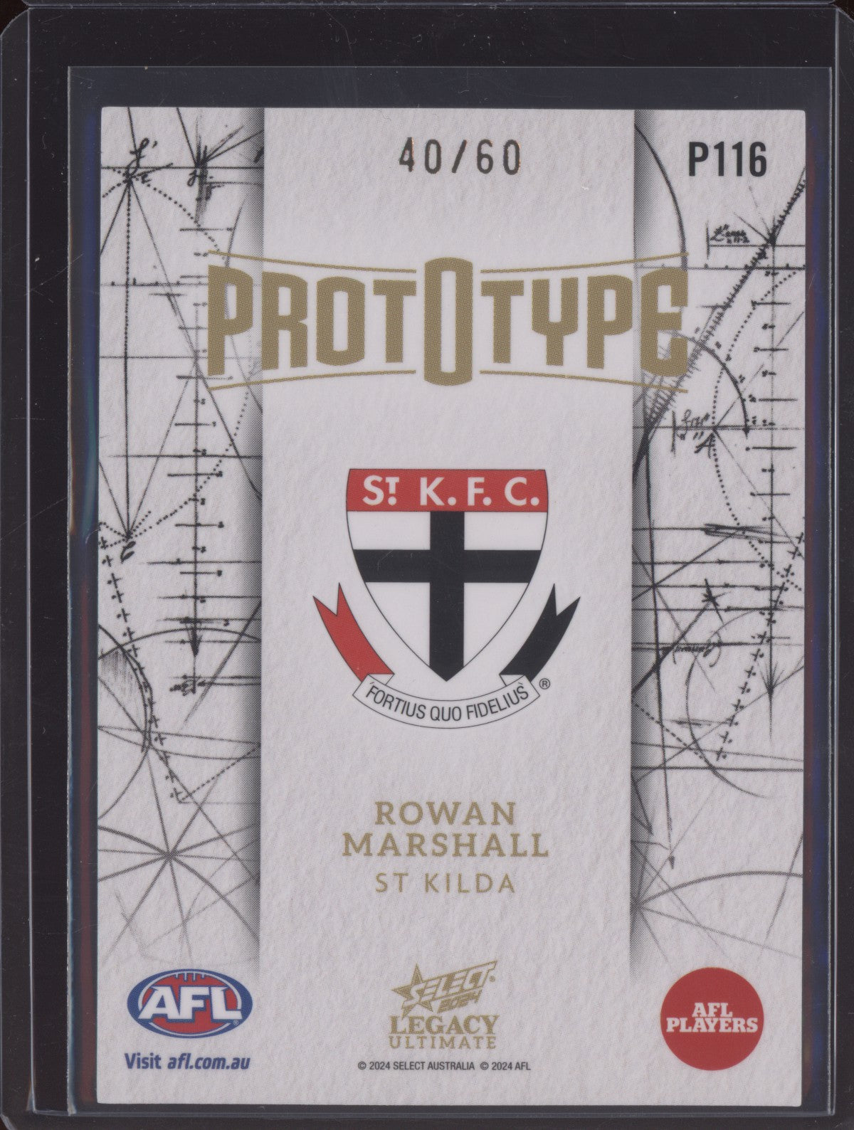 Rowan Marshall 2024 Select Legacy Ultimate Prototype 40/60