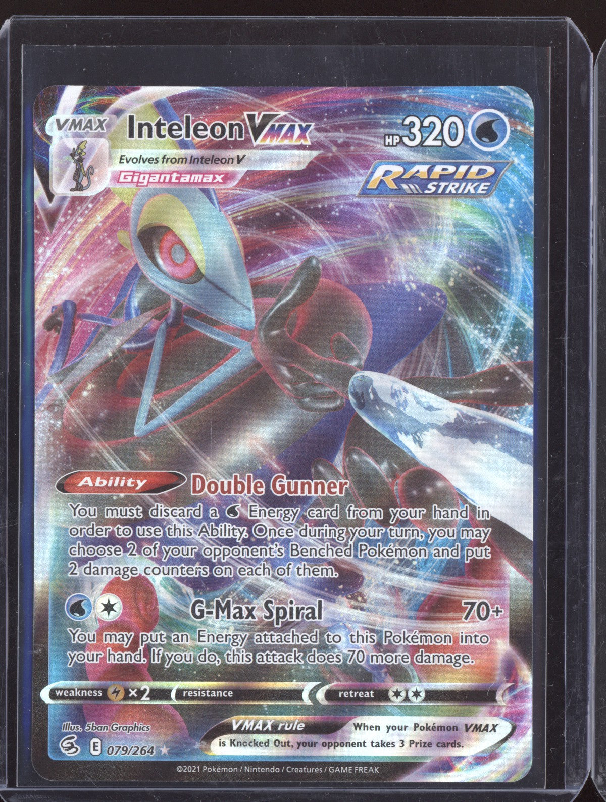 Inteleon VMAX 2021 Pokemon Fusion Strike Holo Rare VMAX 079/264