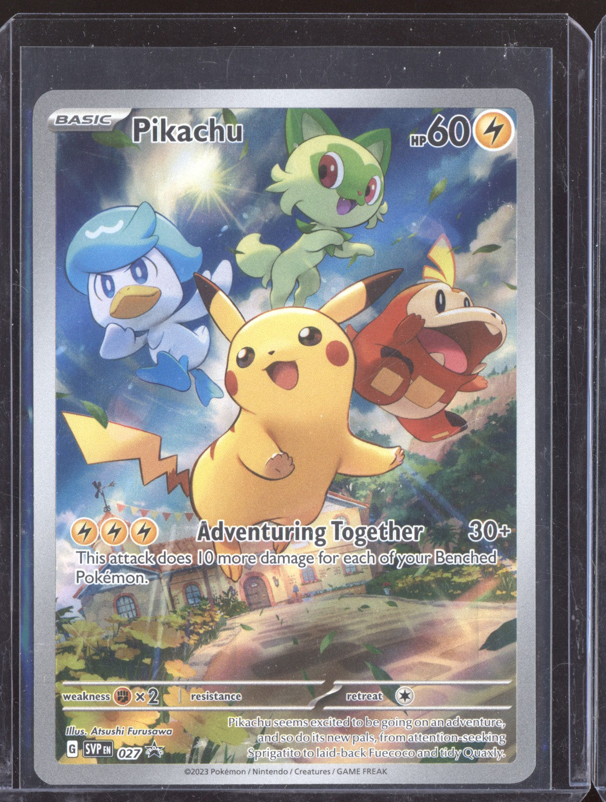 Pikachu 2023 Pokemon Scarlet & Violet Black Star Promo 027