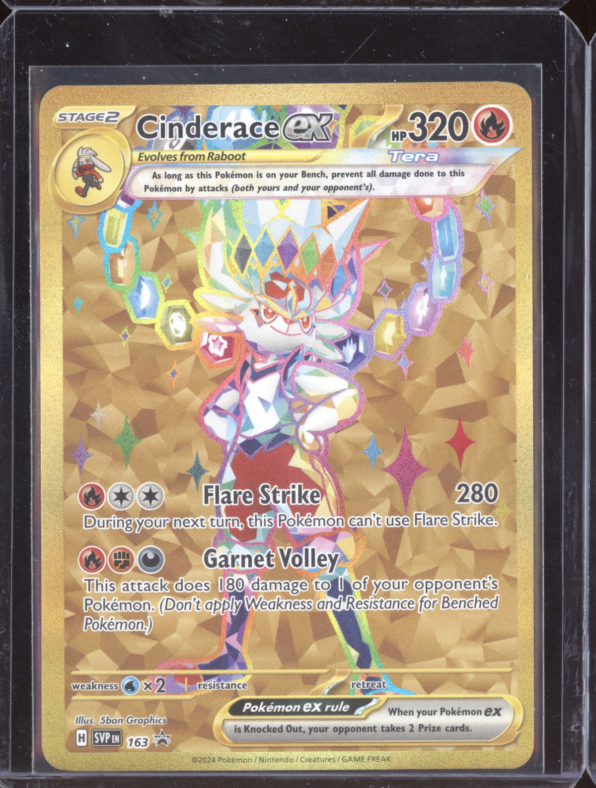Cinderace ex 2023 Pokemon Scarlet & Violet Promo Ultra Rare SVP 163