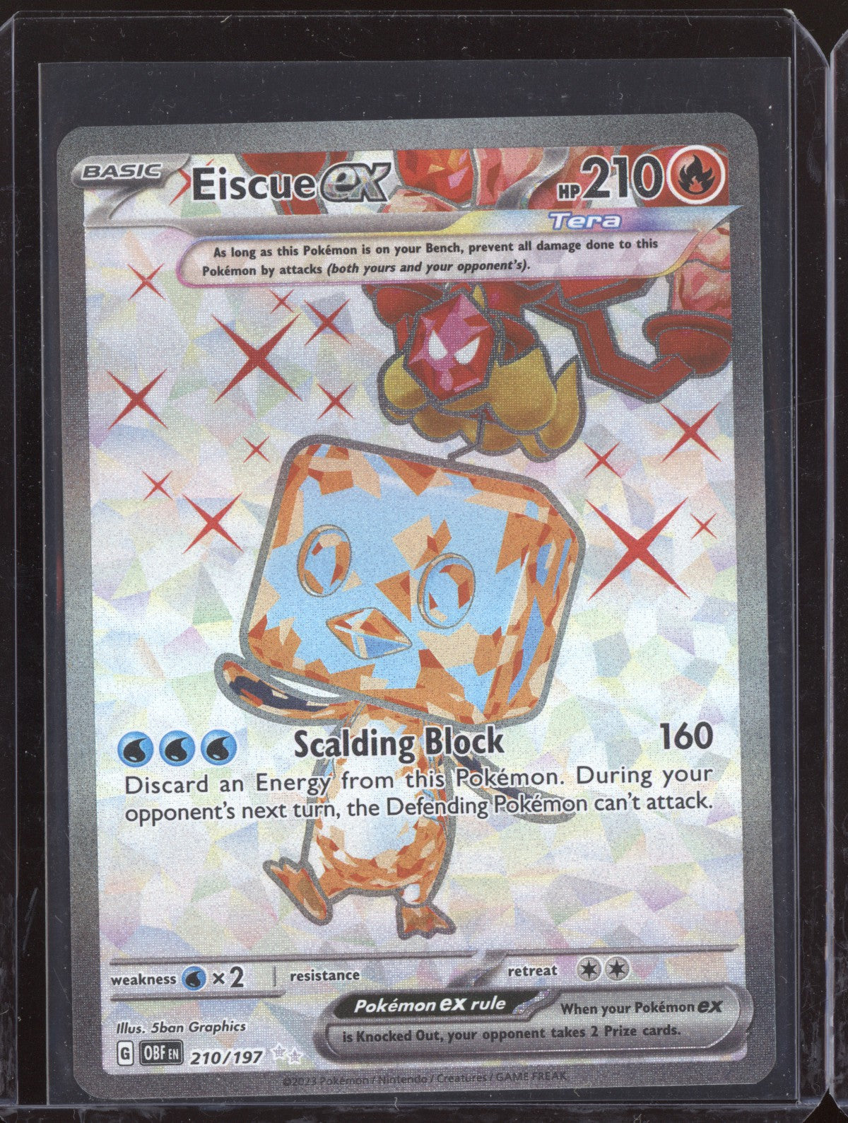 Eiscue ex 2023 Pokemon Obsidian Flames Ultra Rare 210/197